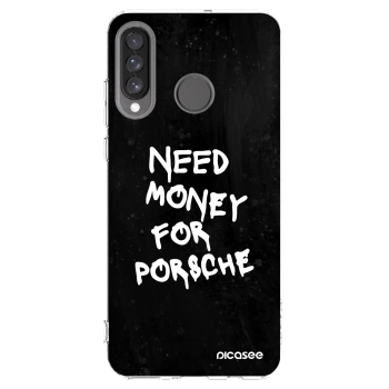 Picasee silikonski prozorni ovitek za Huawei P30 Lite - Black Dollar