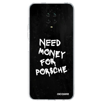 Picasee silikonski prozorni ovitek za Xiaomi Redmi Note 9S - Black Dollar