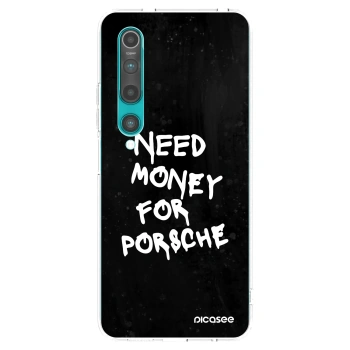 Picasee silikonski prozorni ovitek za Xiaomi Mi 10 - Black Dollar