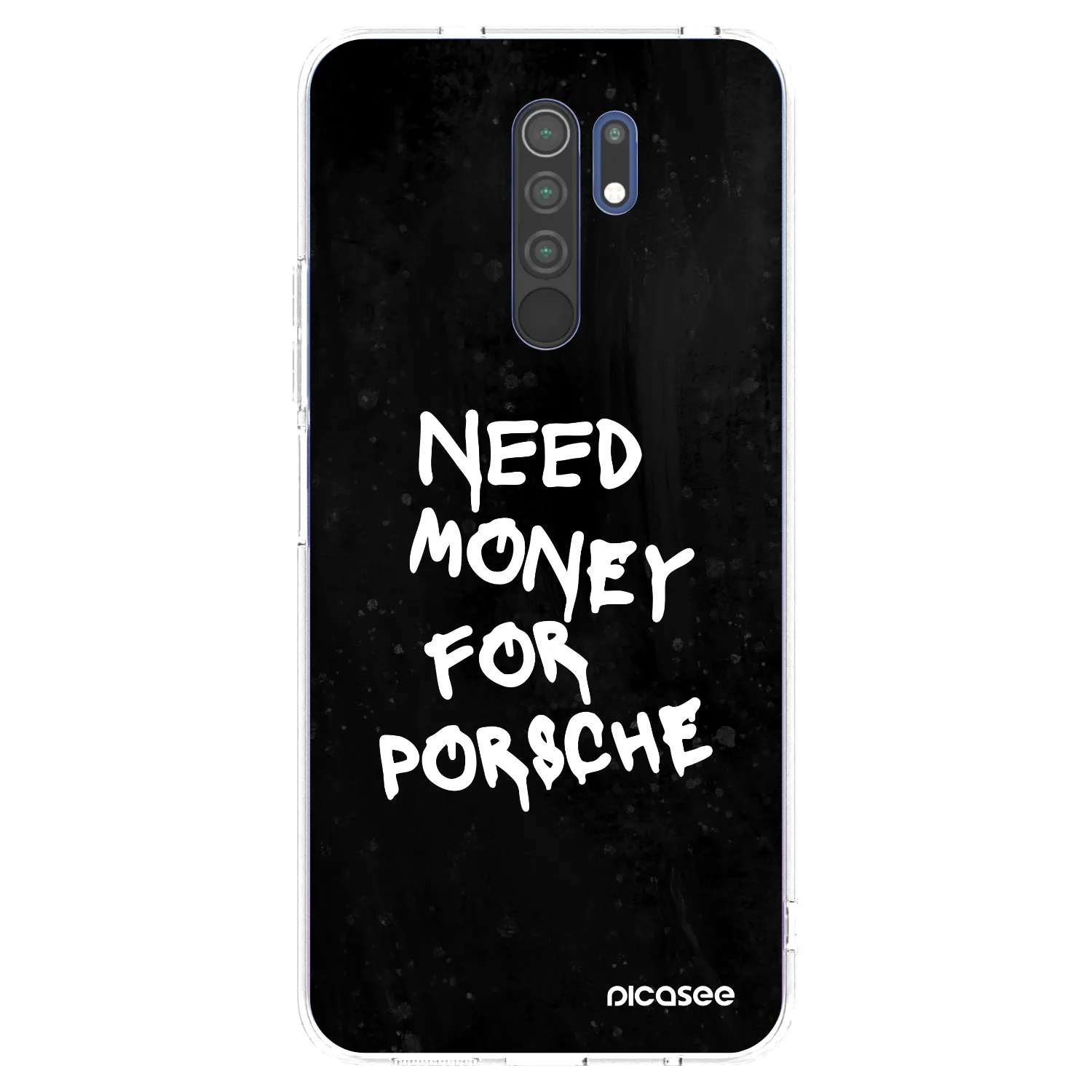 Picasee silikonski prozorni ovitek za Xiaomi Redmi 9 - Black Dollar