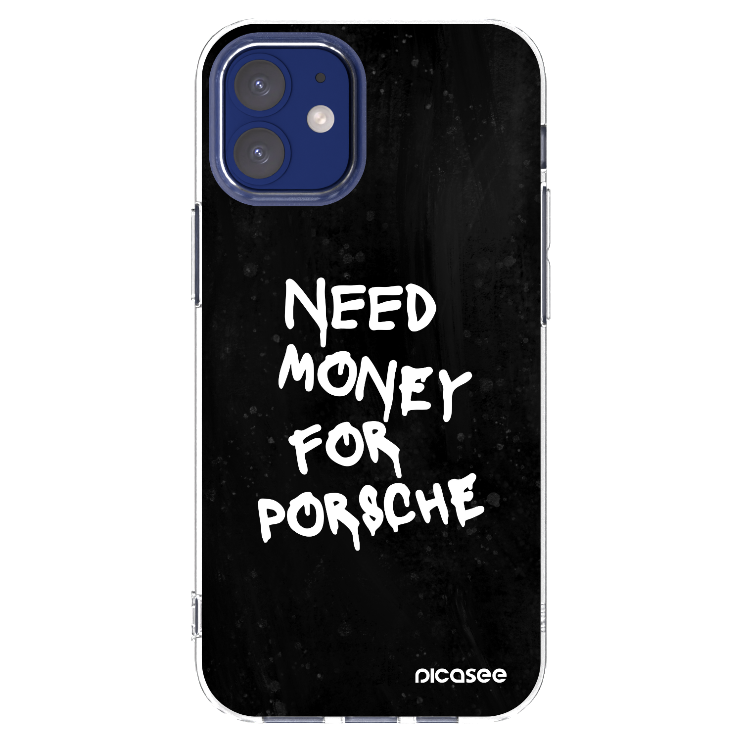 Picasee silikonski prozorni ovitek za Apple iPhone 12 mini - Black Dollar