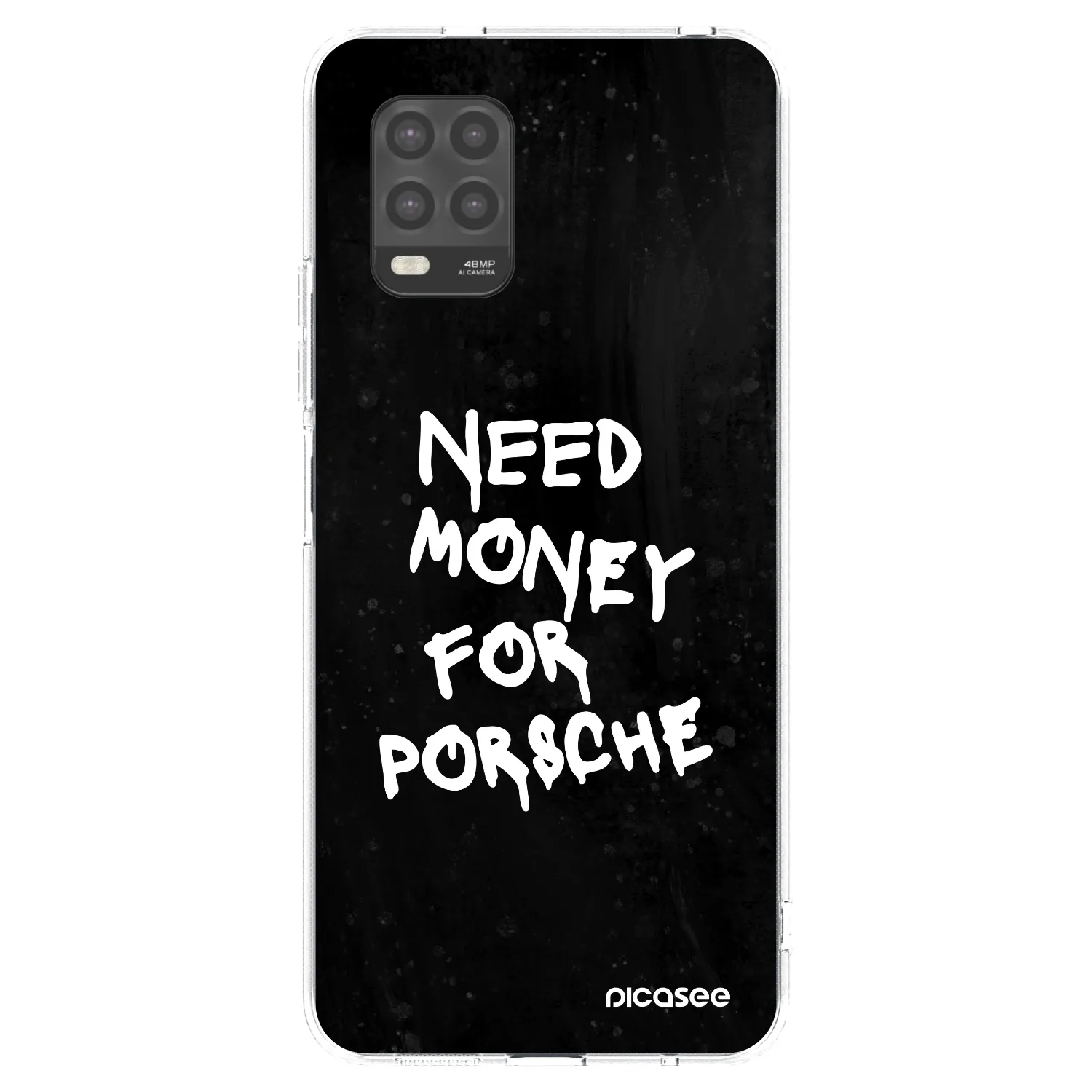 Picasee silikonski prozorni ovitek za Xiaomi Mi 10 Lite - Black Dollar