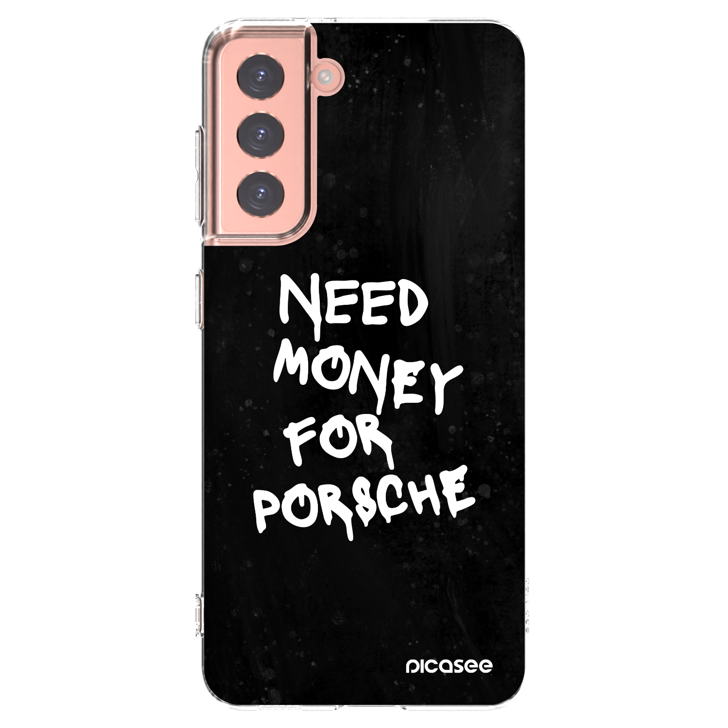 Picasee silikonski prozorni ovitek za Samsung Galaxy S21 5G G991B - Black Dollar