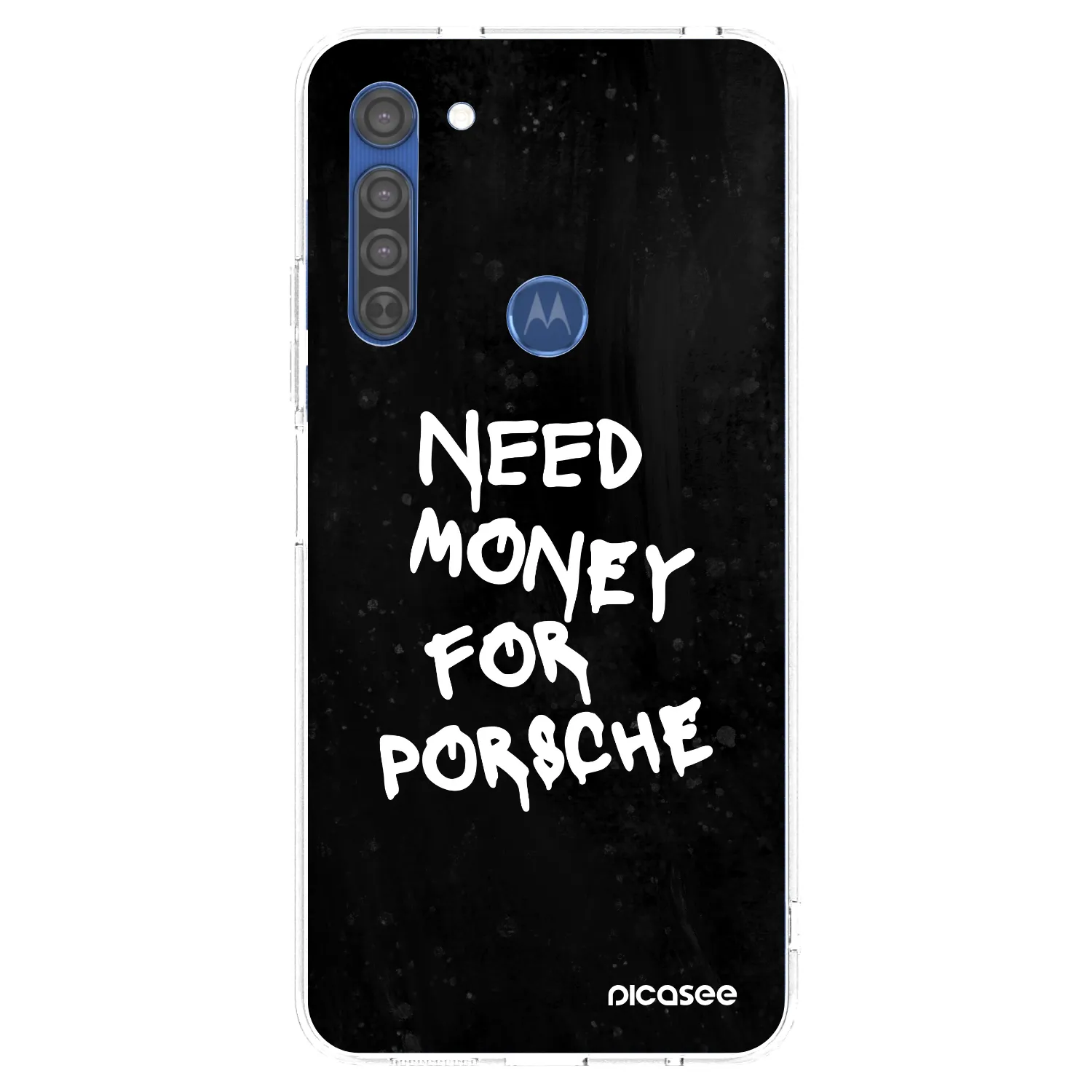Picasee silikonski prozorni ovitek za Motorola Moto G8 - Black Dollar