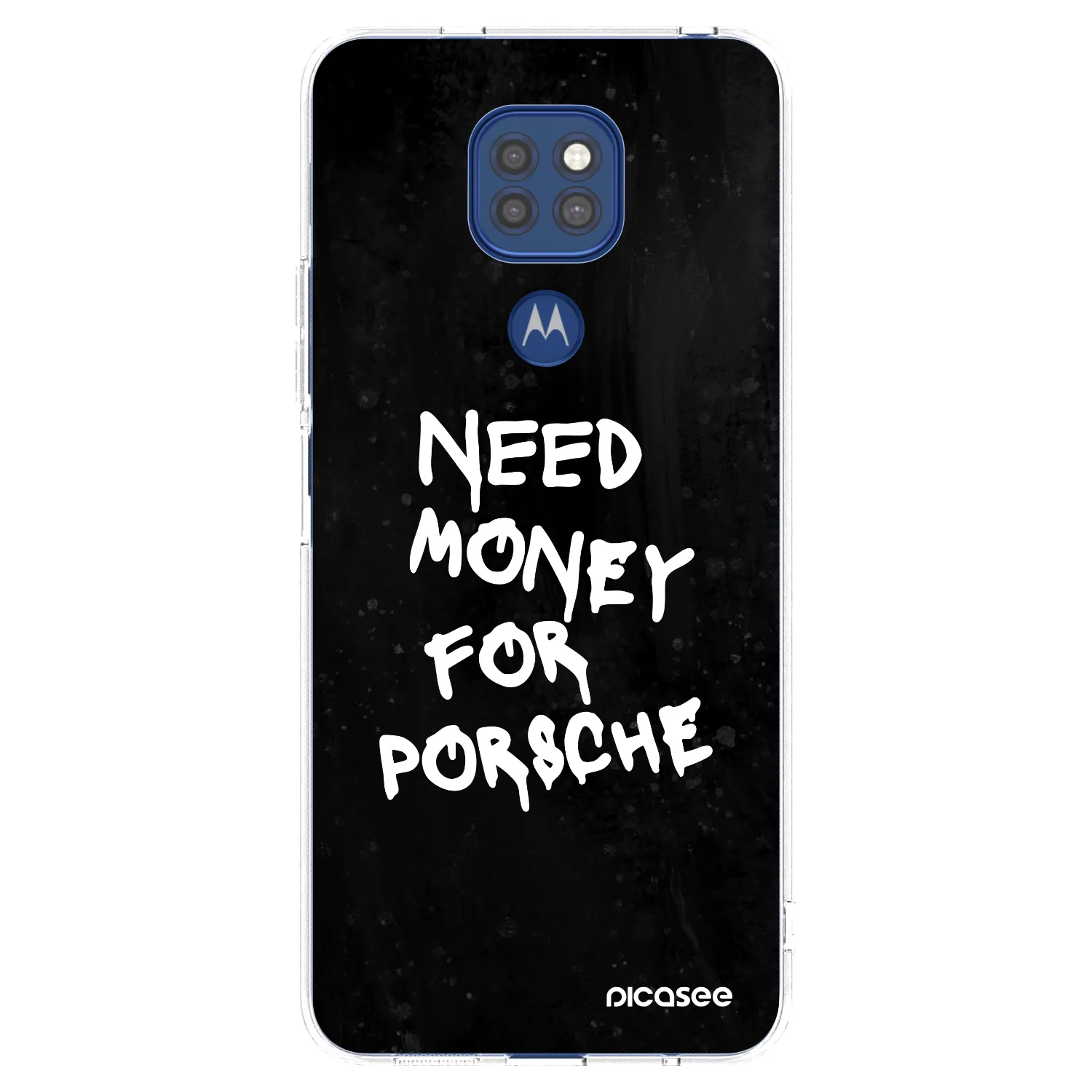 Picasee silikonski prozorni ovitek za Motorola Moto G9 Play - Black Dollar