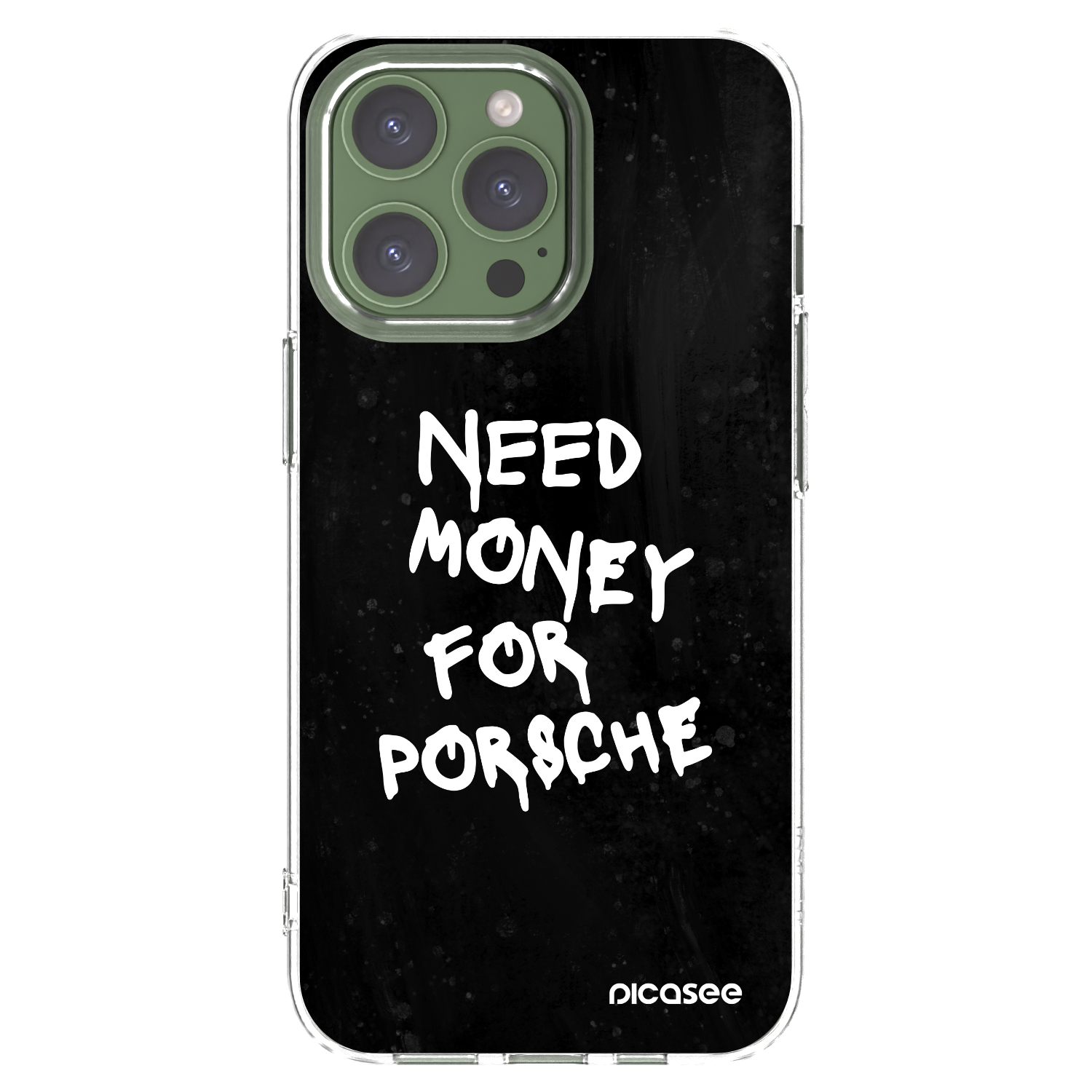 Picasee silikonski prozorni ovitek za Apple iPhone 13 Pro - Black Dollar