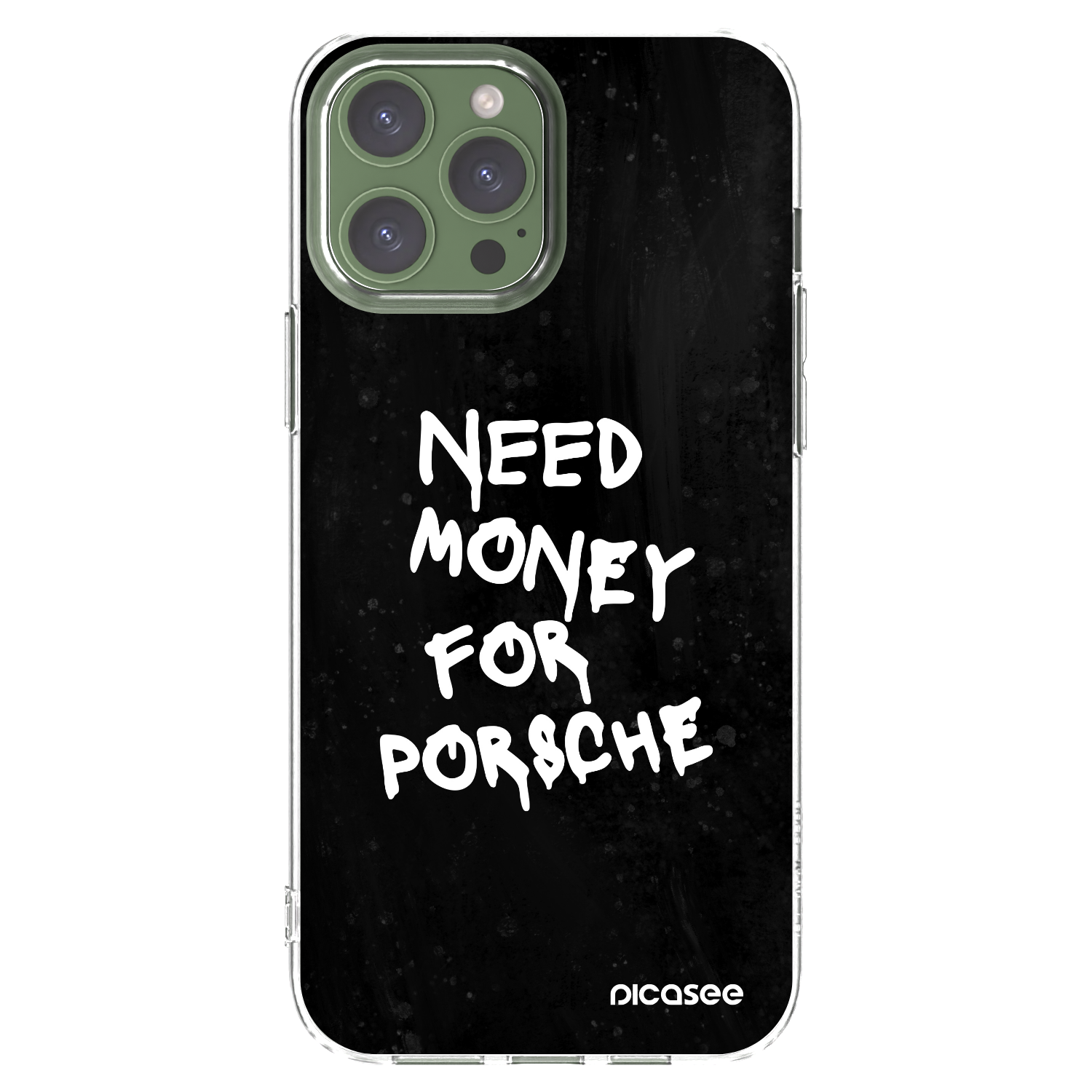 Picasee silikonski prozorni ovitek za Apple iPhone 13 Pro Max - Black Dollar