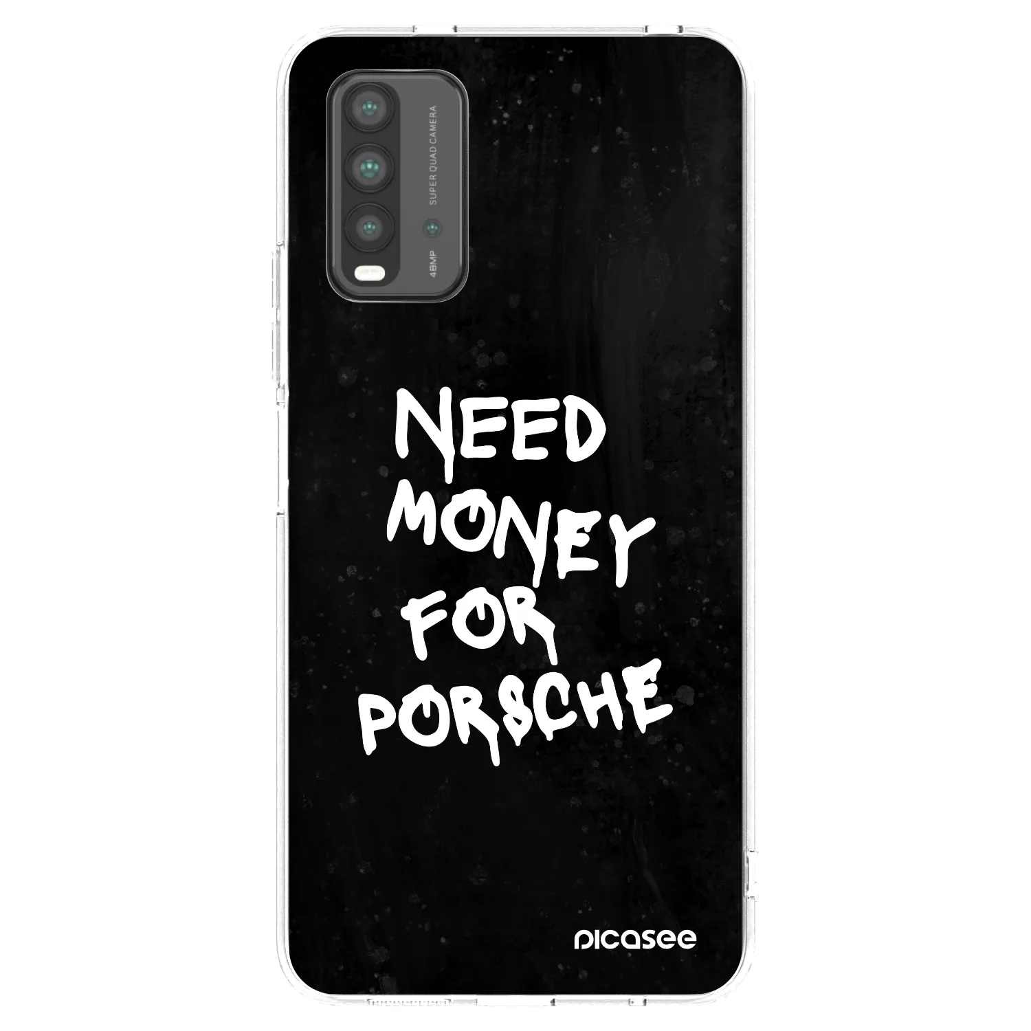 Picasee silikonski prozorni ovitek za Xiaomi Redmi 9T - Black Dollar