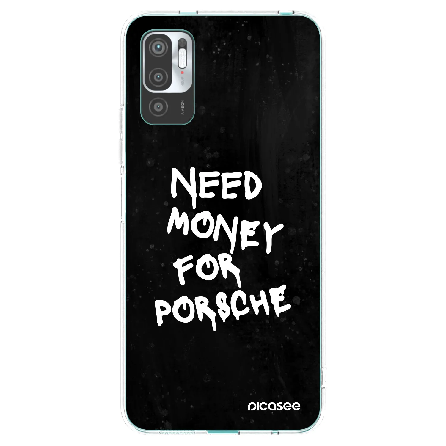 Picasee silikonski prozorni ovitek za Xiaomi Redmi Note 10 5G - Black Dollar