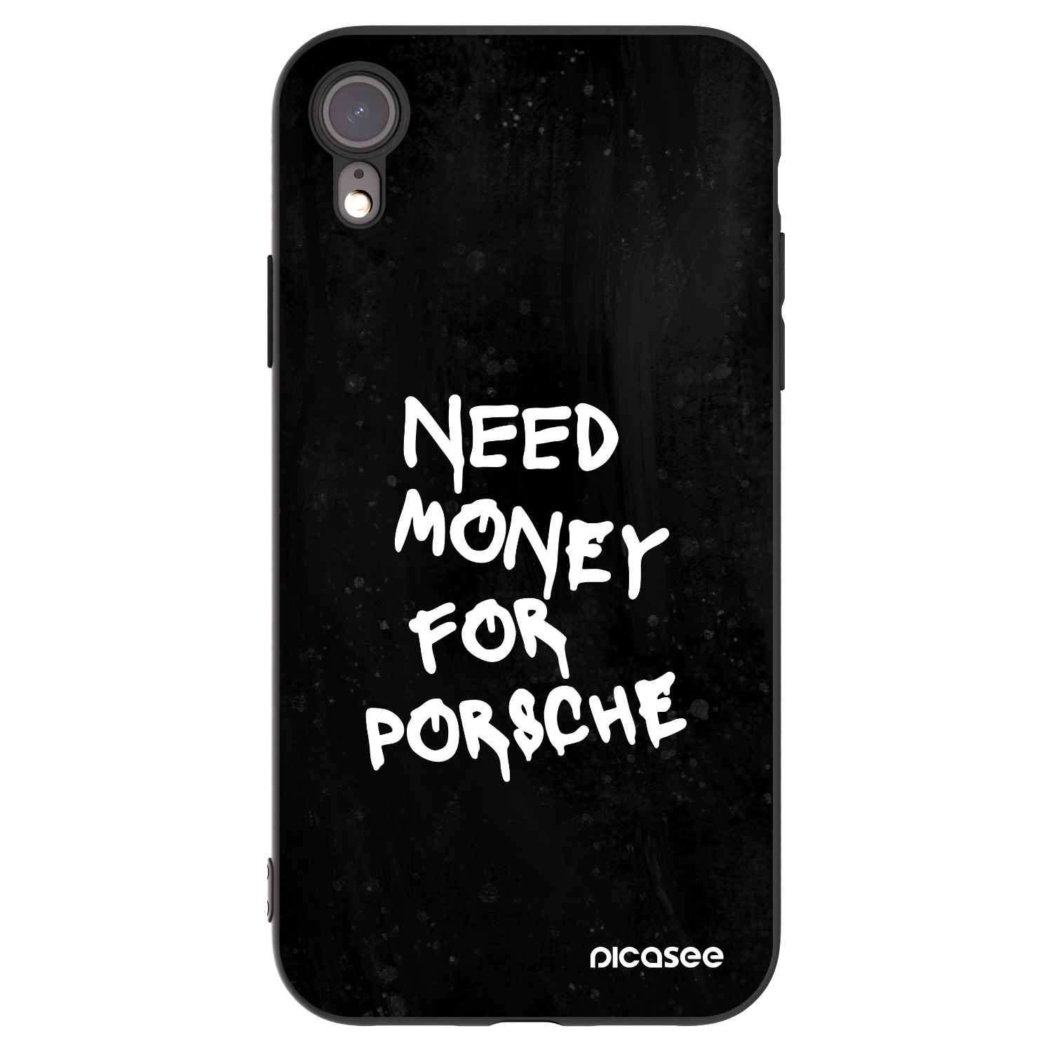 Picasee silikonski črni ovitek za Apple iPhone XR - Black Dollar