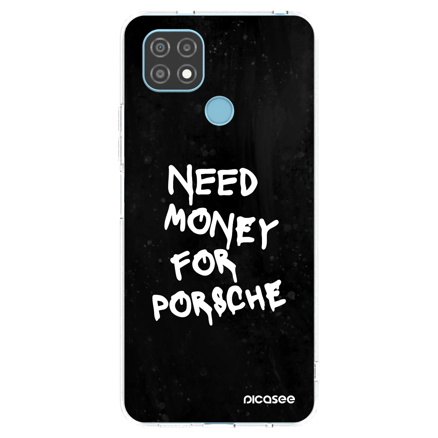 Picasee silikonski prozorni ovitek za Realme C21 - Black Dollar