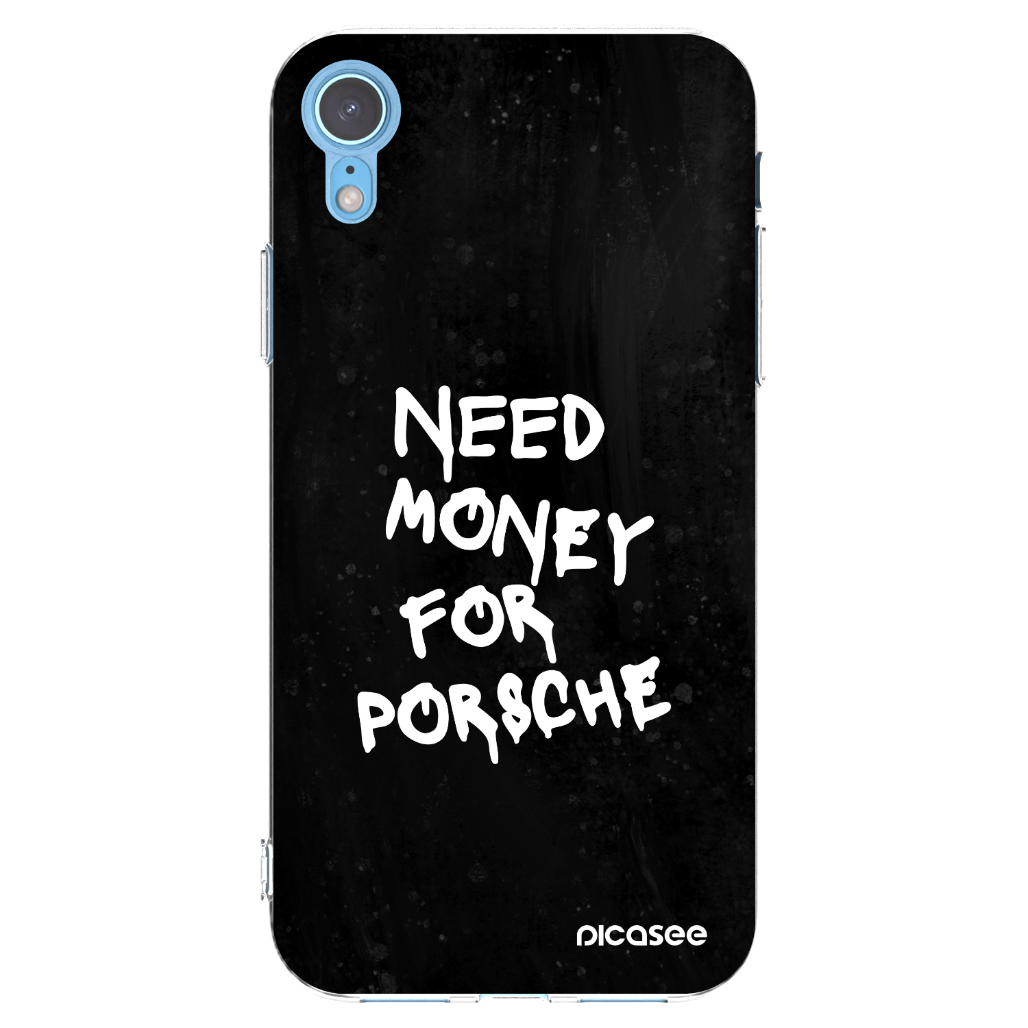 Picasee silikonski prozorni ovitek za Apple iPhone XR - Black Dollar