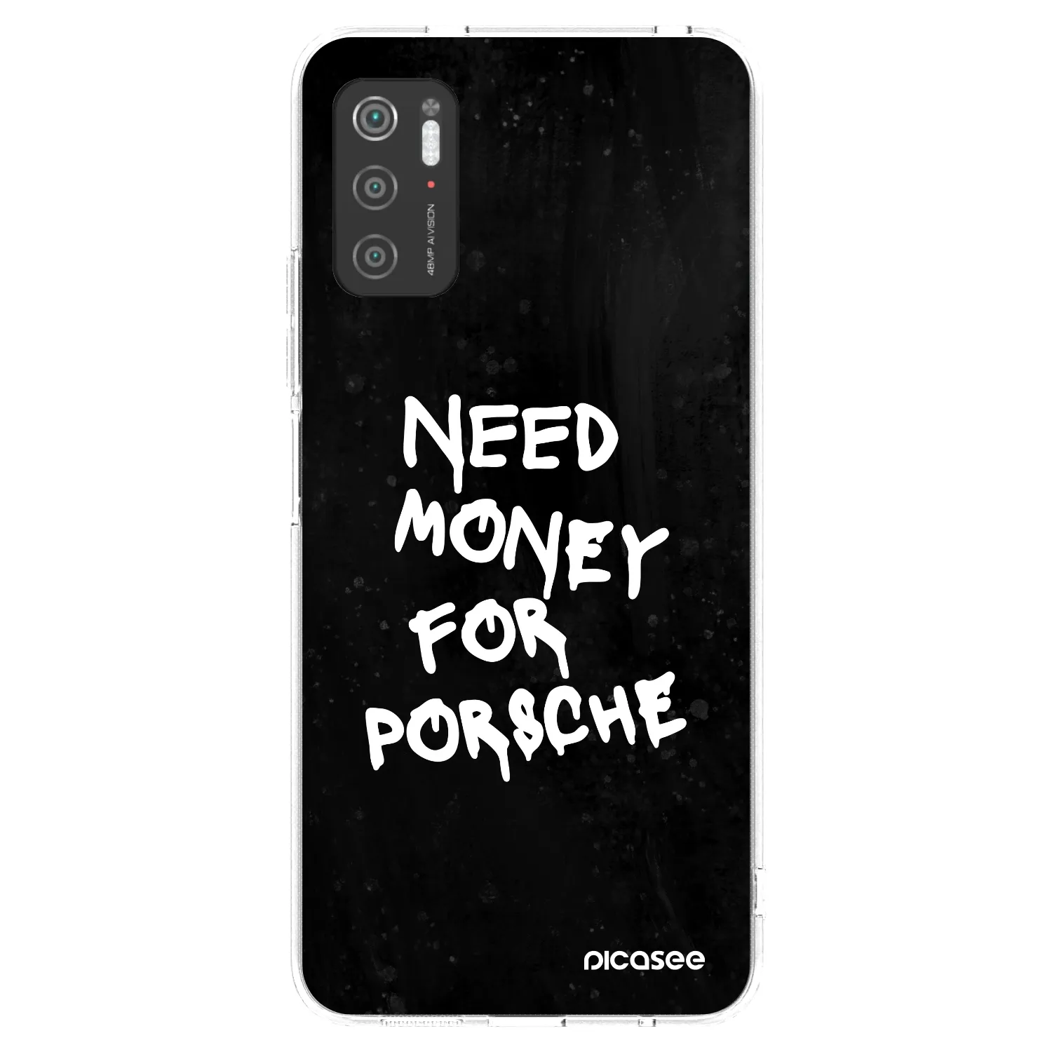Picasee silikonski prozorni ovitek za Xiaomi Poco M3 Pro 5G - Black Dollar