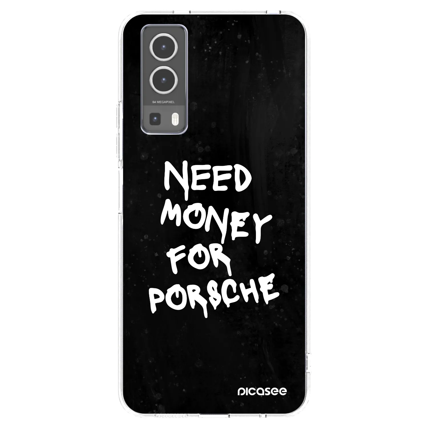 Picasee silikonski prozorni ovitek za Vivo Y72 5G - Black Dollar