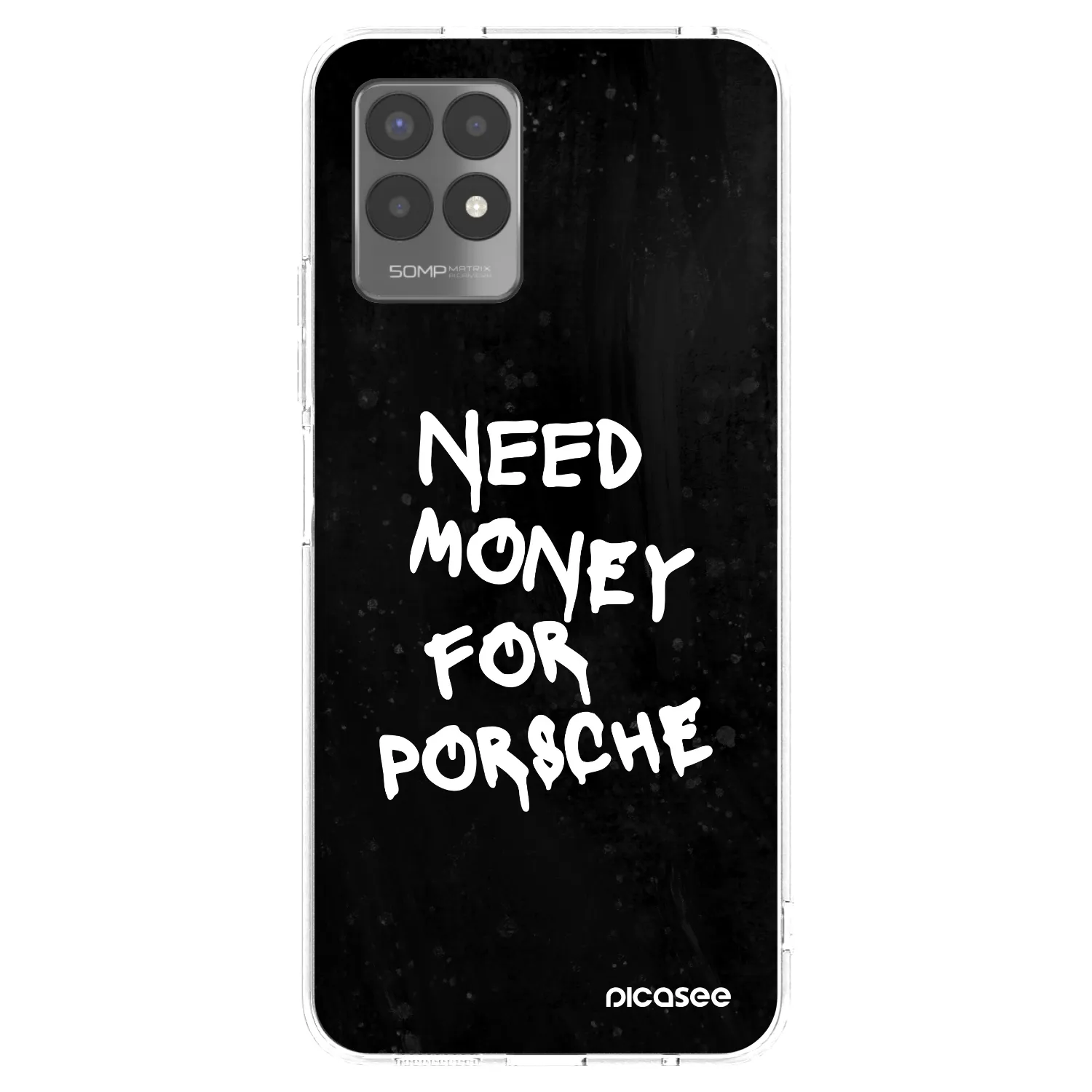 Picasee silikonski prozorni ovitek za Realme 8i - Black Dollar