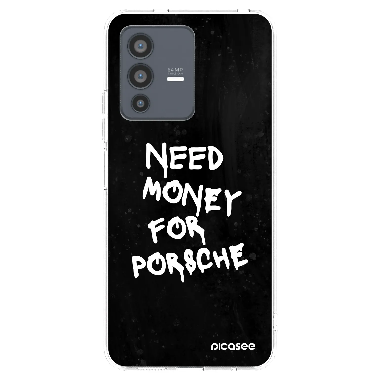 Picasee silikonski prozorni ovitek za Vivo V23 5G - Black Dollar