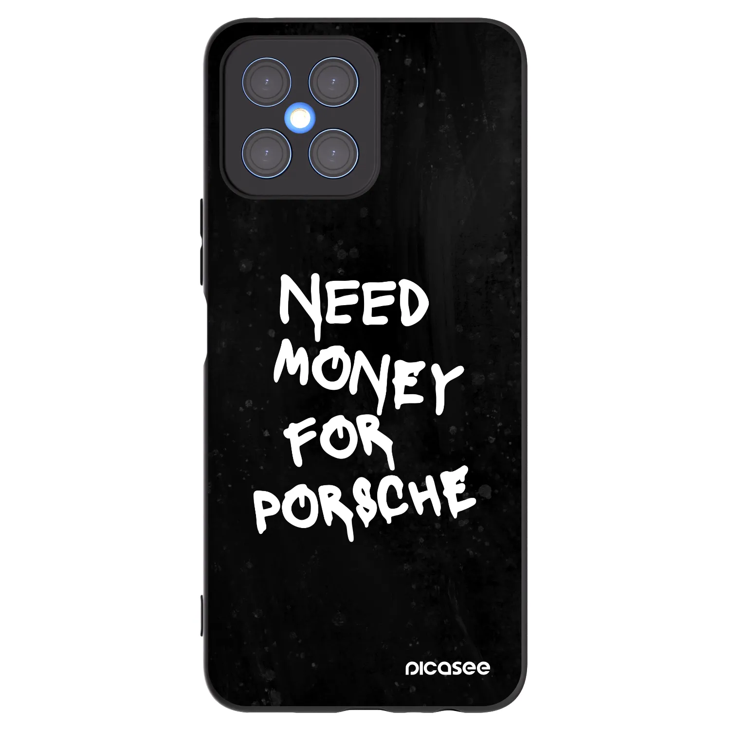 Picasee silikonski črni ovitek za Honor X8 4G - Black Dollar