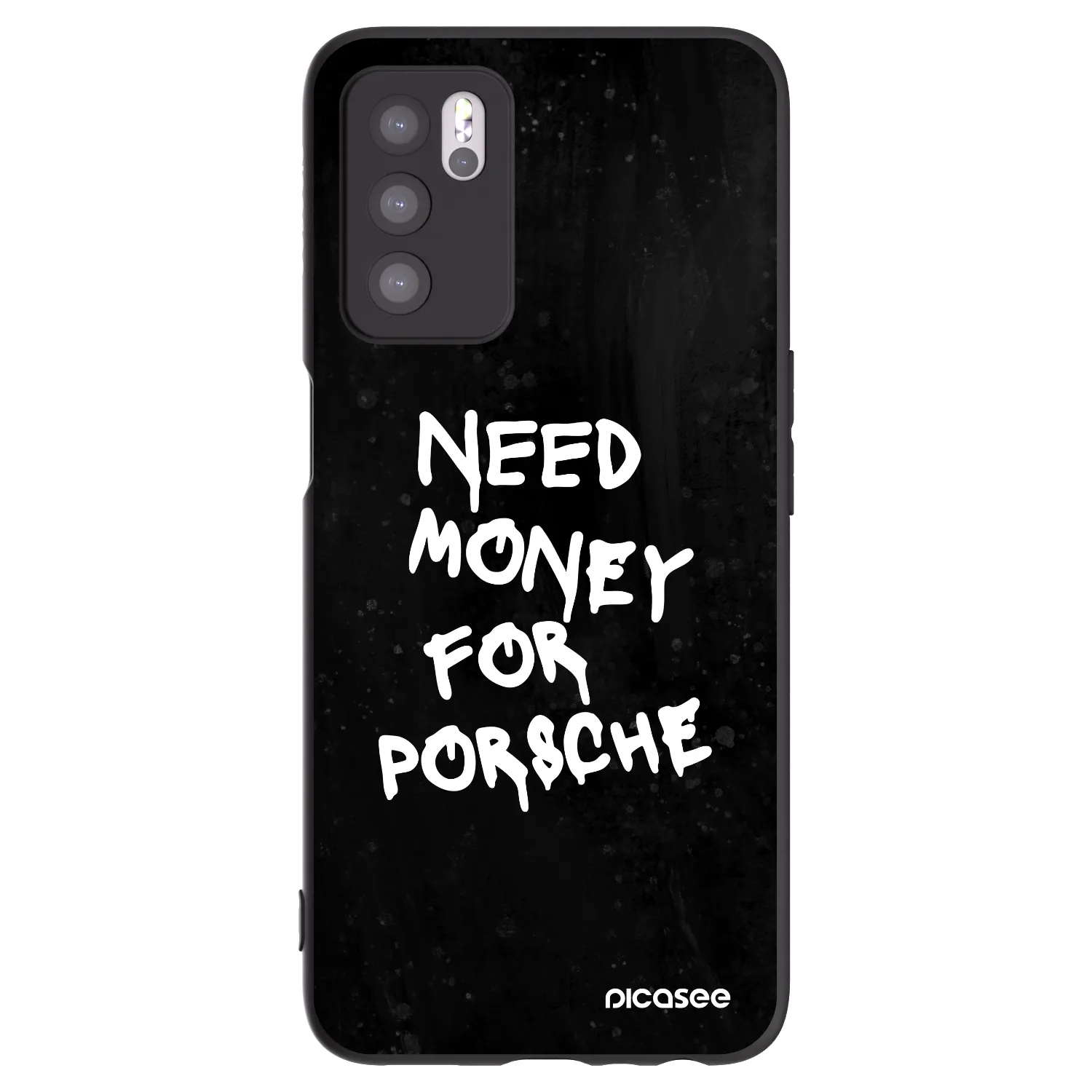 Picasee silikonski črni ovitek za OPPO A16s - Black Dollar