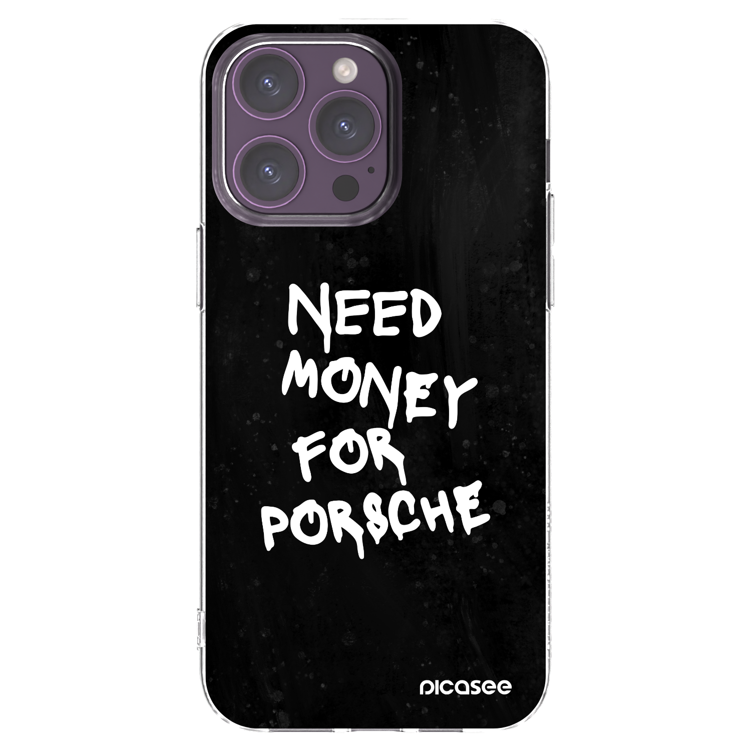 Picasee silikonski prozorni ovitek za Apple iPhone 14 Pro Max - Black Dollar
