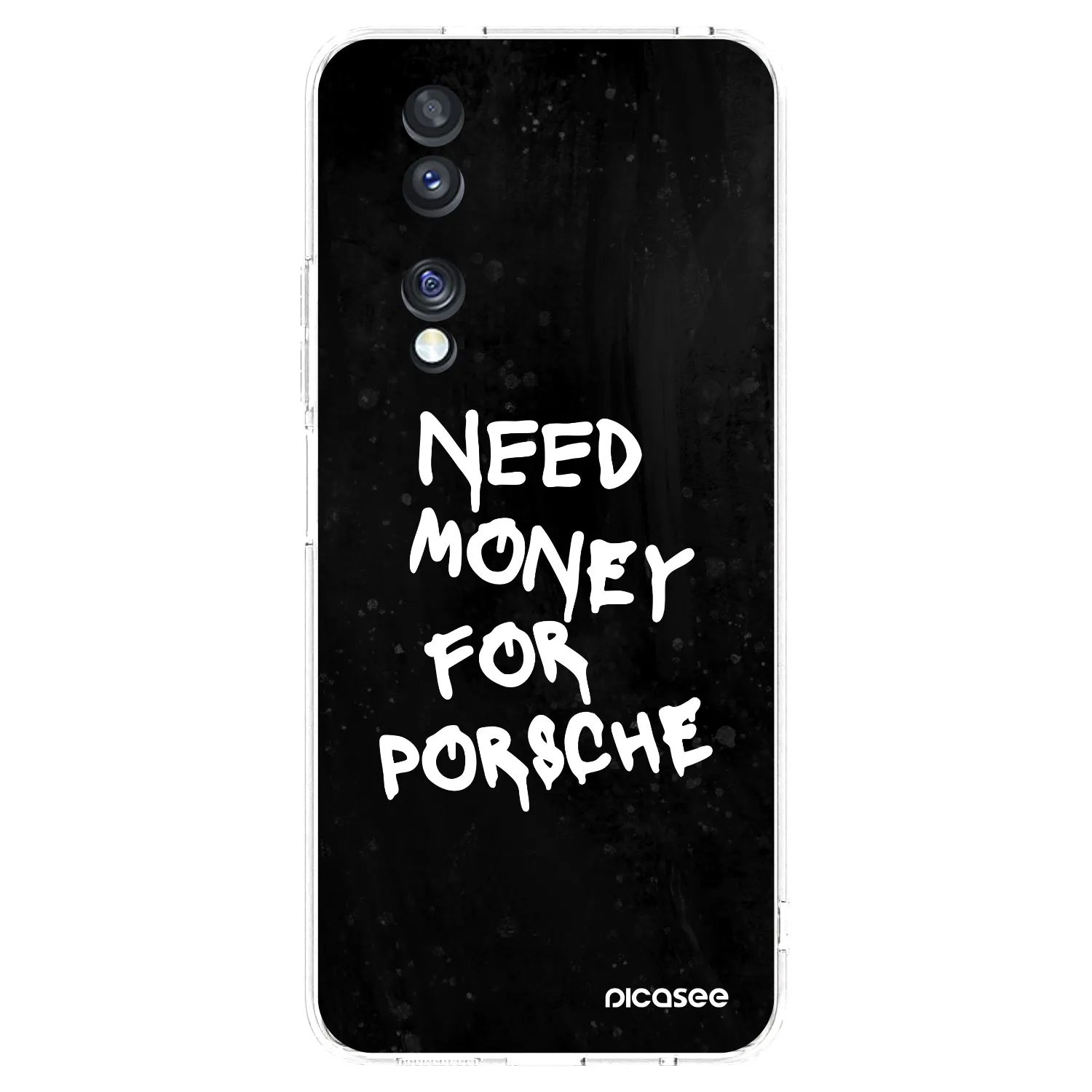 Picasee silikonski prozorni ovitek za Honor 70 - Black Dollar