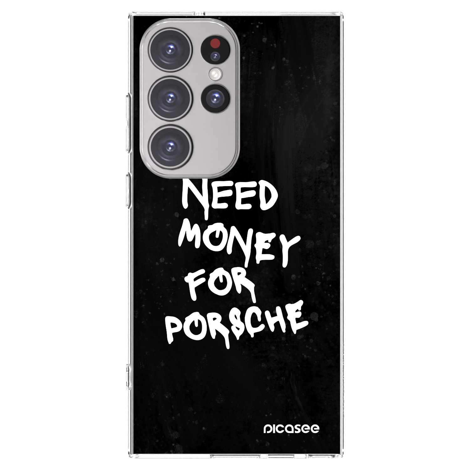 Picasee silikonski prozorni ovitek za Samsung Galaxy S23 Ultra 5G - Black Dollar