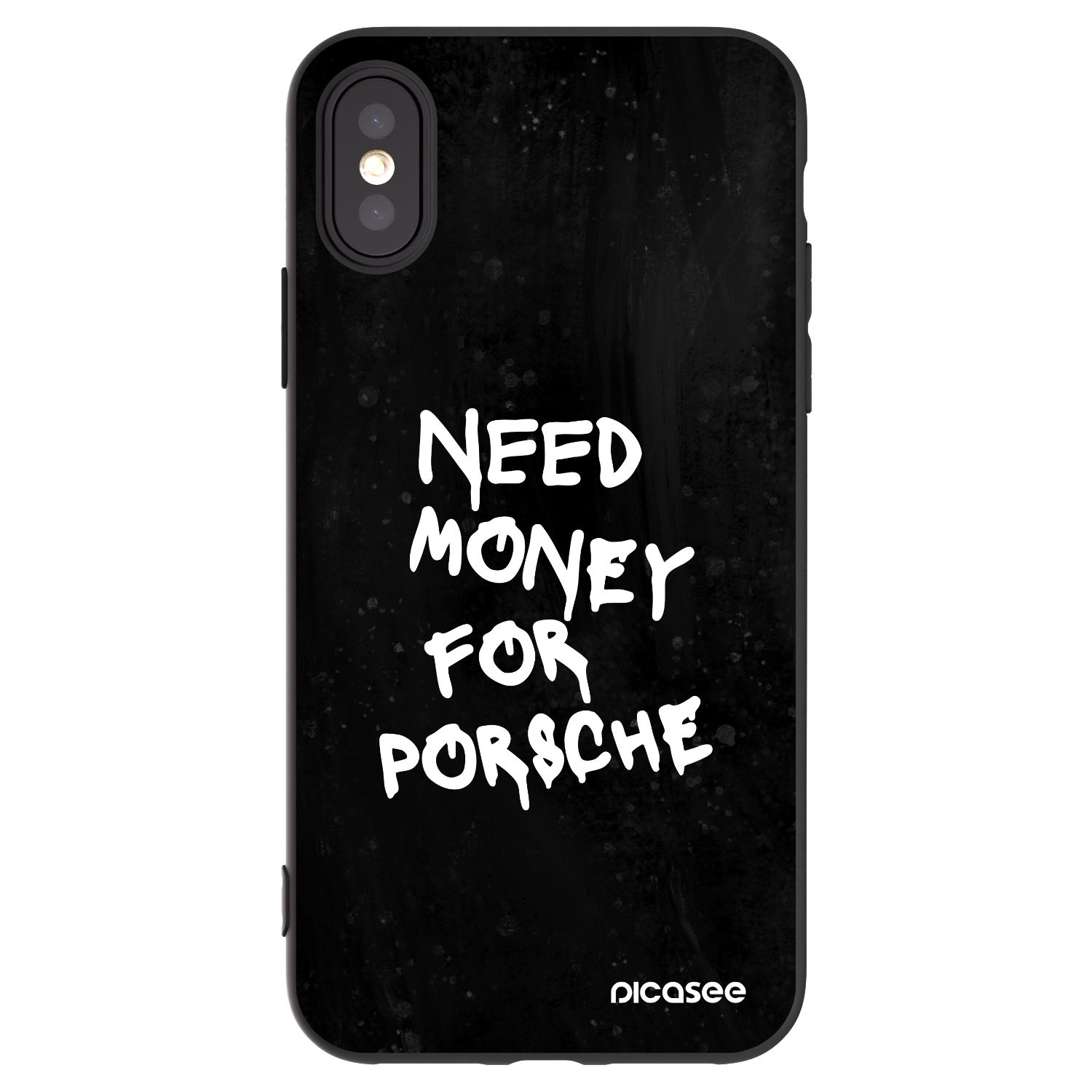 Picasee silikonski črni ovitek za Apple iPhone X/XS - Black Dollar