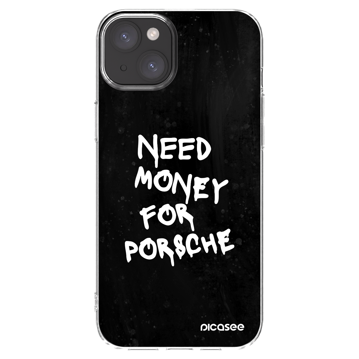 Picasee silikonski prozorni ovitek za Apple iPhone 15 Plus - Black Dollar