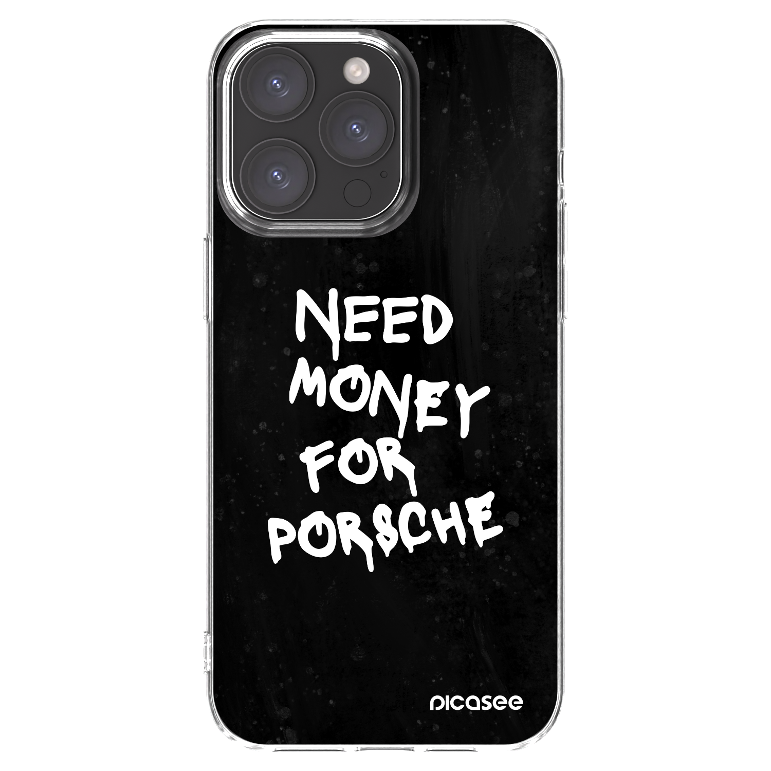 Picasee silikonski prozorni ovitek za Apple iPhone 15 Pro Max - Black Dollar
