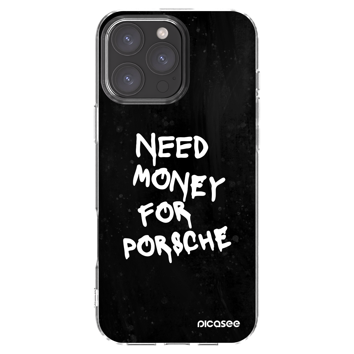 Picasee silikonski prozorni ovitek za Apple iPhone 16 Pro Max - Black Dollar