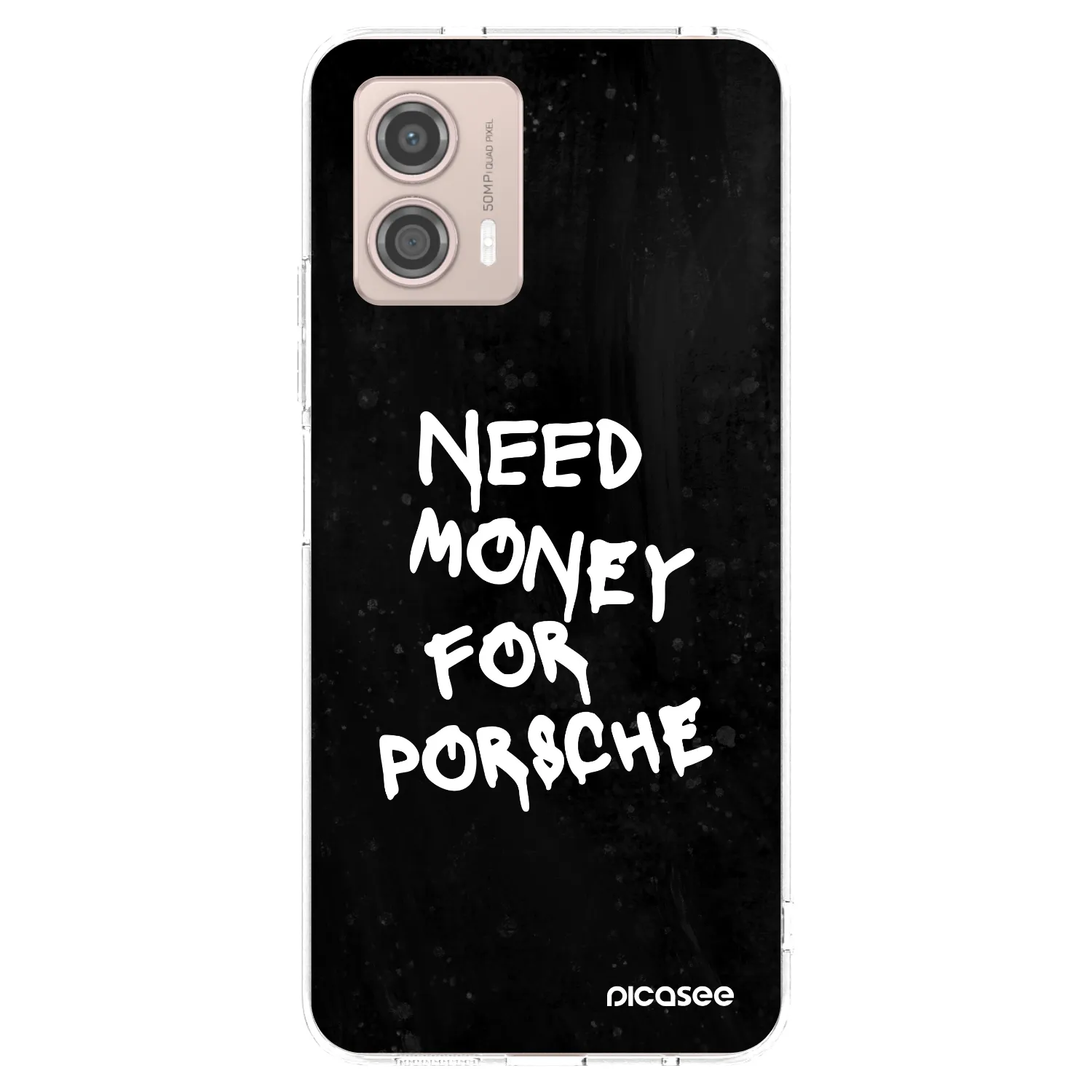 Picasee silikonski prozorni ovitek za Motorola Moto G53 5G - Black Dollar
