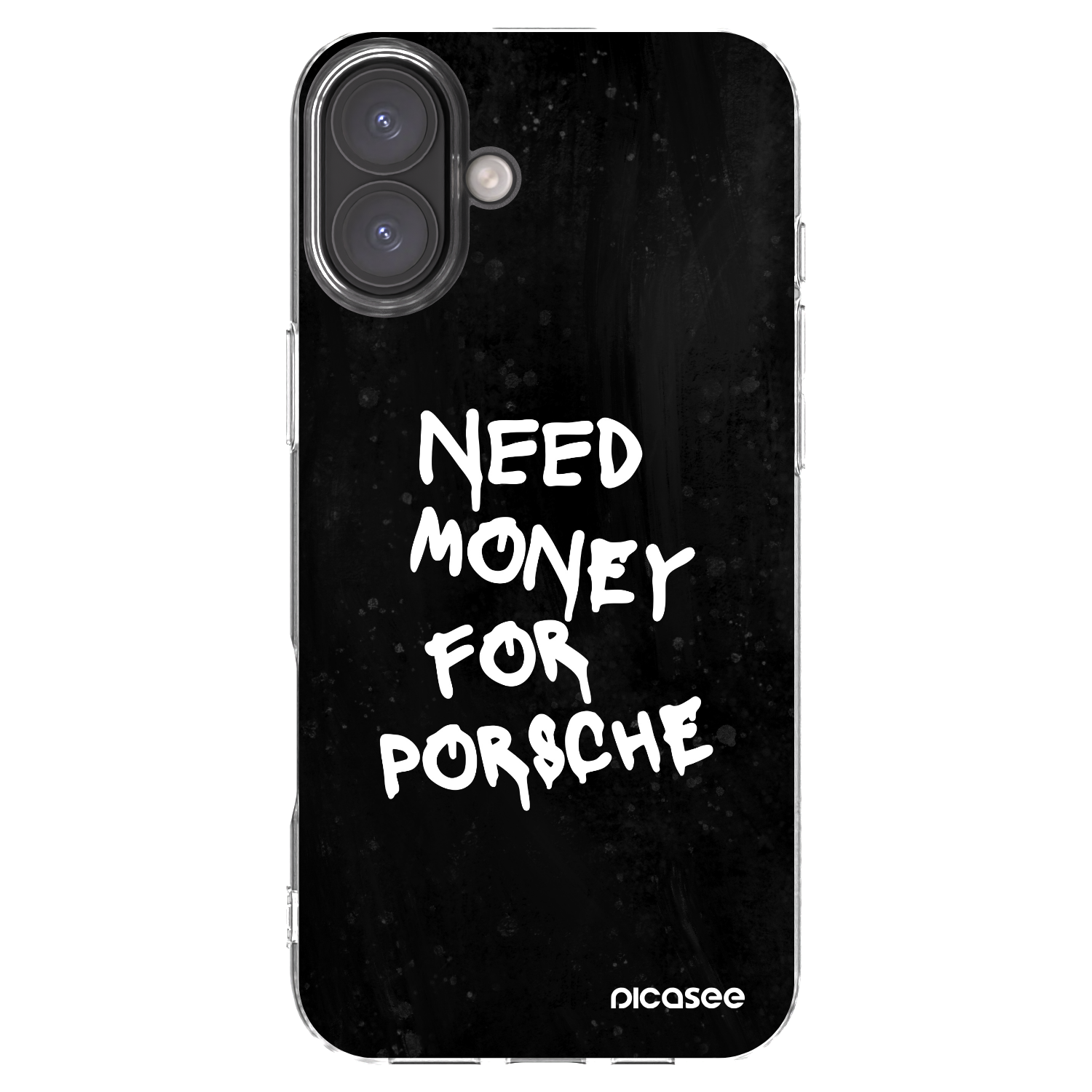 Picasee silikonski prozorni ovitek za Apple iPhone 16 Plus - Black Dollar