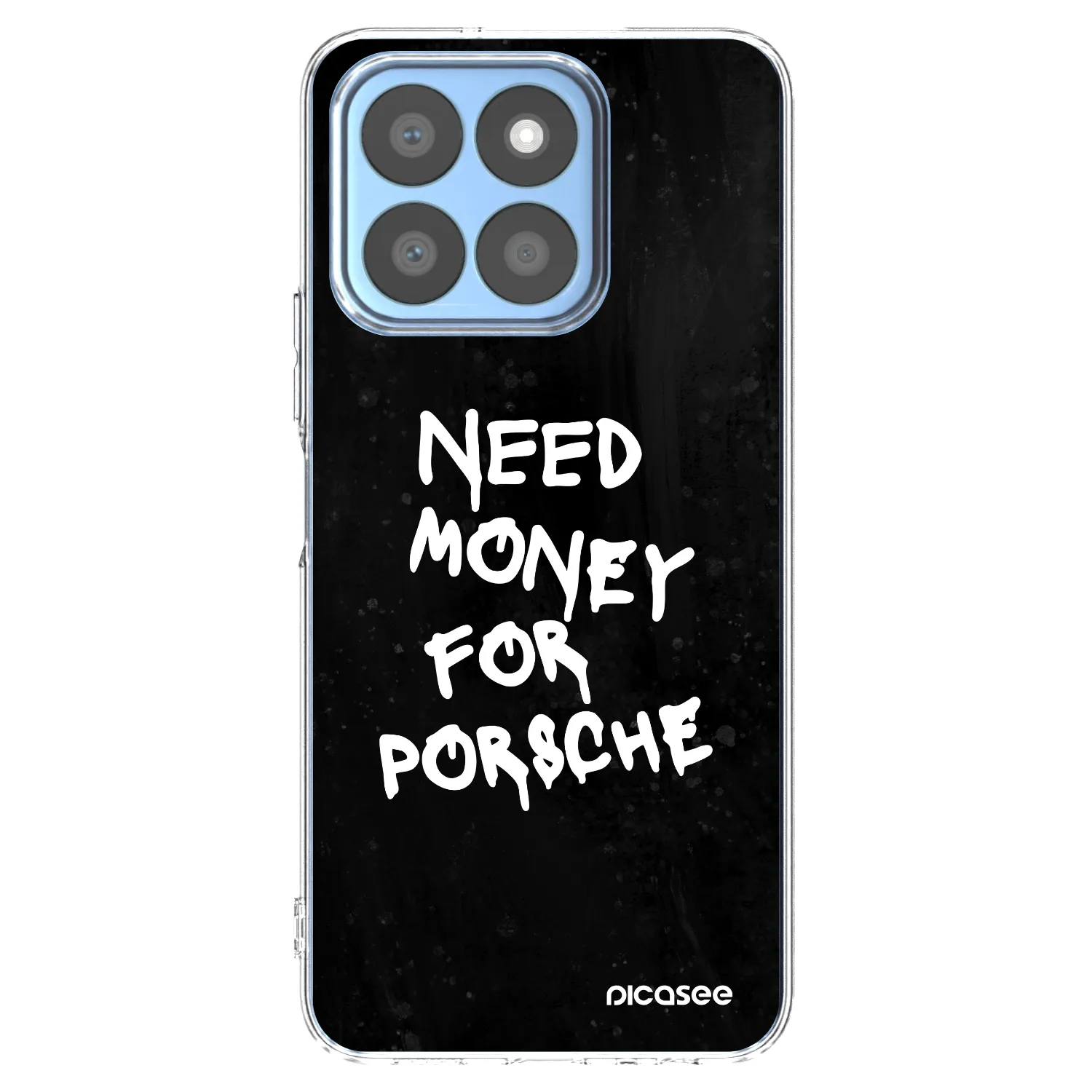 Picasee silikonski prozorni ovitek za Honor X8c - Black Dollar