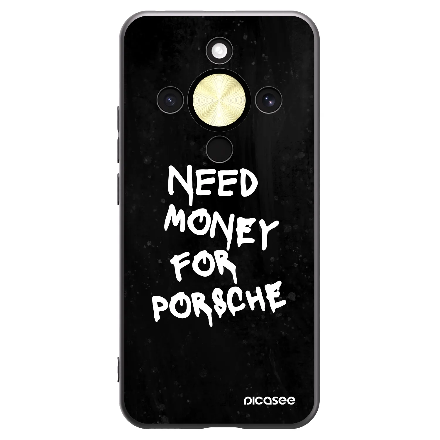 Picasee silikonski črni ovitek za Honor Magic8 Lite 5G - Black Dollar