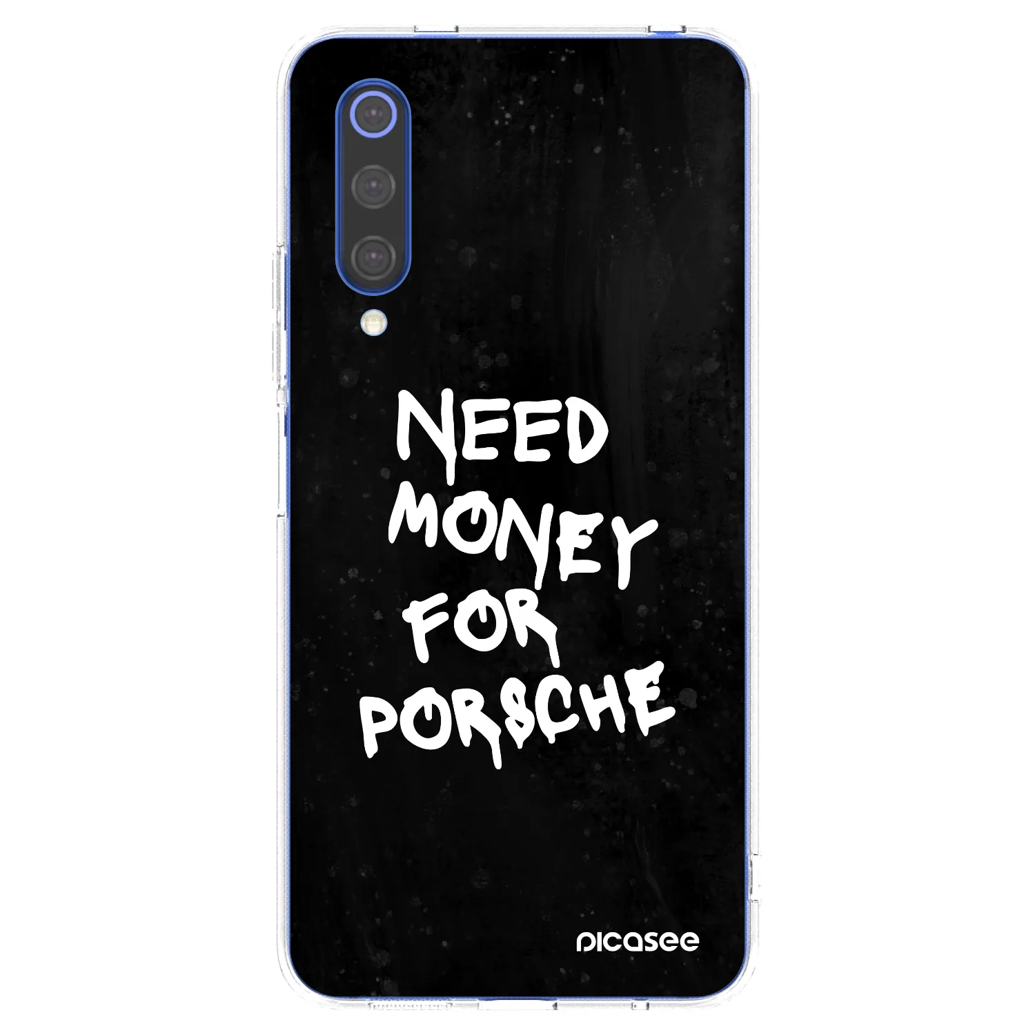 Picasee silikonski prozorni ovitek za Xiaomi Mi 9 SE - Black Dollar
