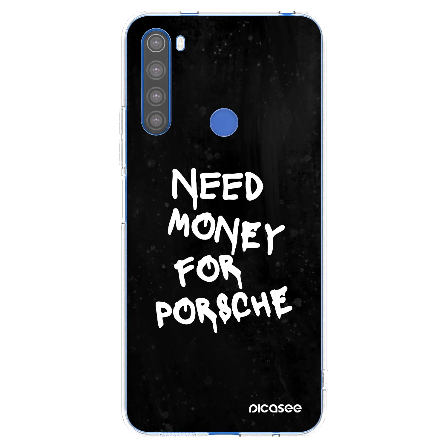 Picasee silikonski prozorni ovitek za Xiaomi Redmi Note 8T - Black Dollar