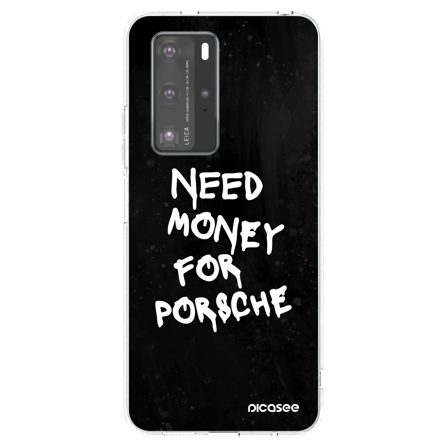 Picasee silikonski prozorni ovitek za Huawei P40 Pro - Black Dollar