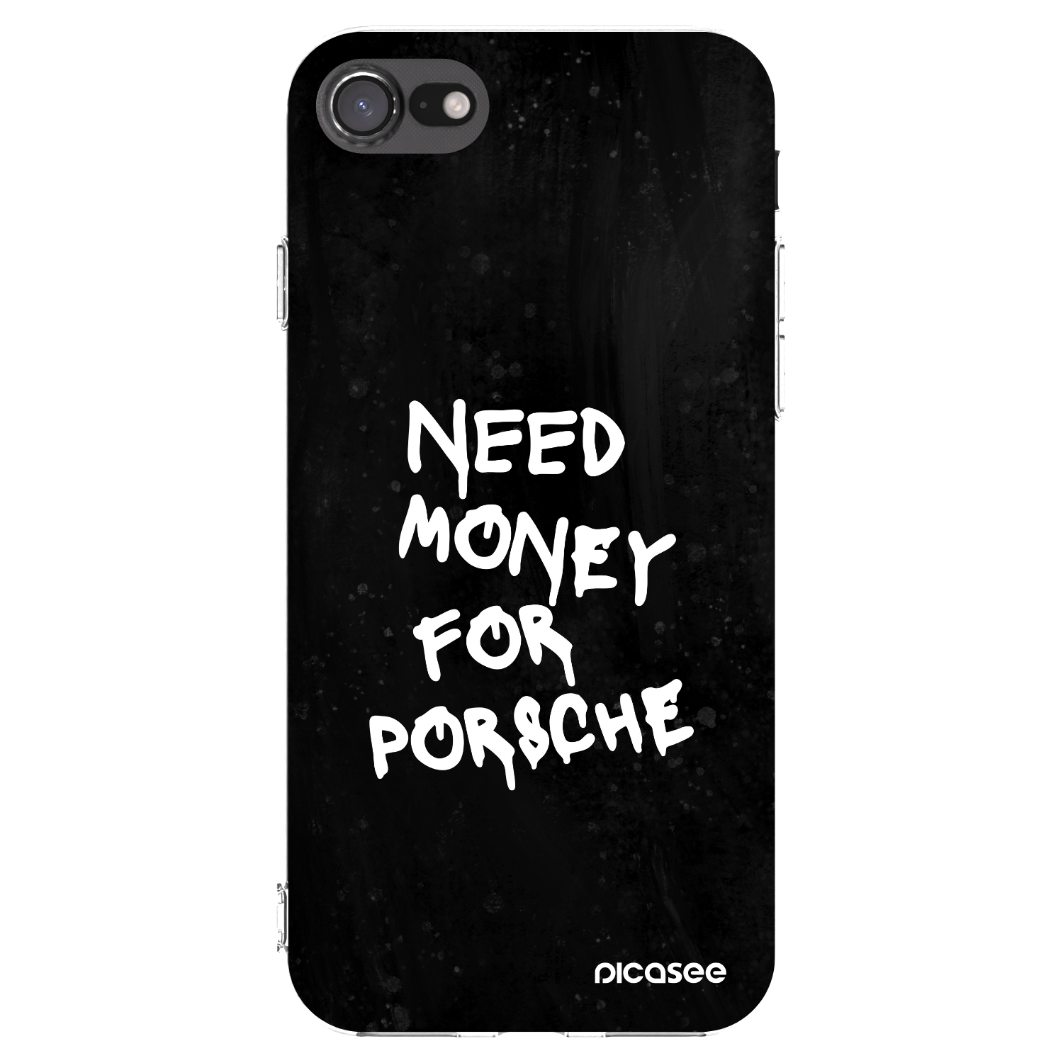 Picasee silikonski prozorni ovitek za Apple iPhone SE 2020 - Black Dollar
