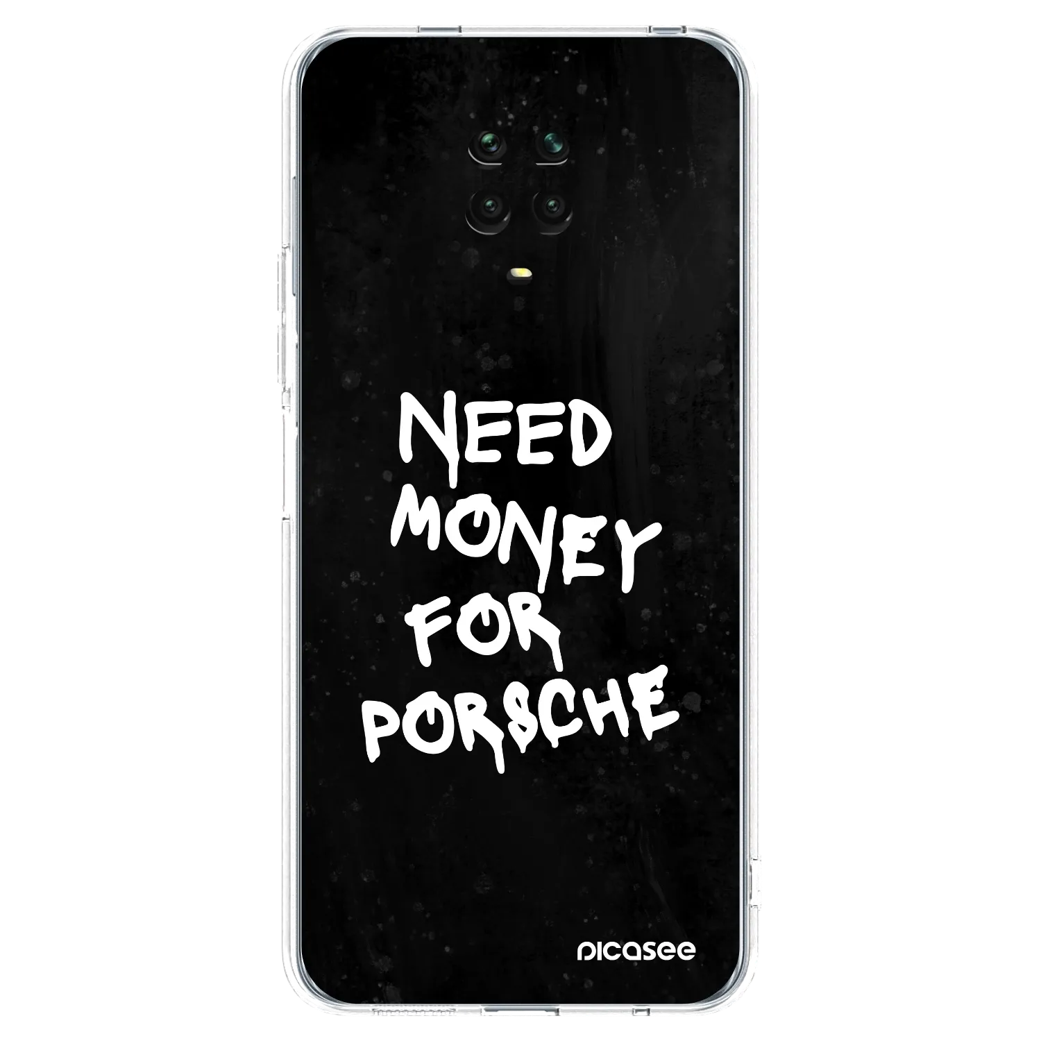 Picasee silikonski prozorni ovitek za Xiaomi Redmi Note 9S - Black Dollar