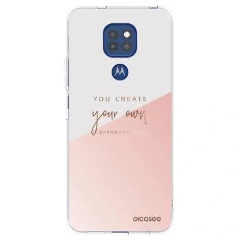 Picasee silikonski prozorni ovitek za Motorola Moto G9 Play - You create your own opportunities