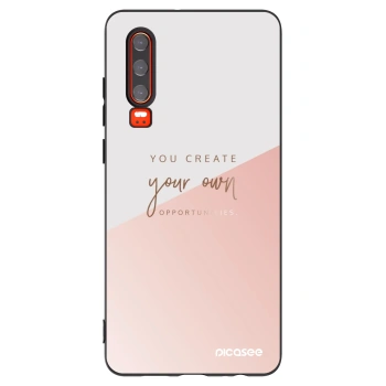 Picasee silikonski črni ovitek za Huawei P30 - You create your own opportunities