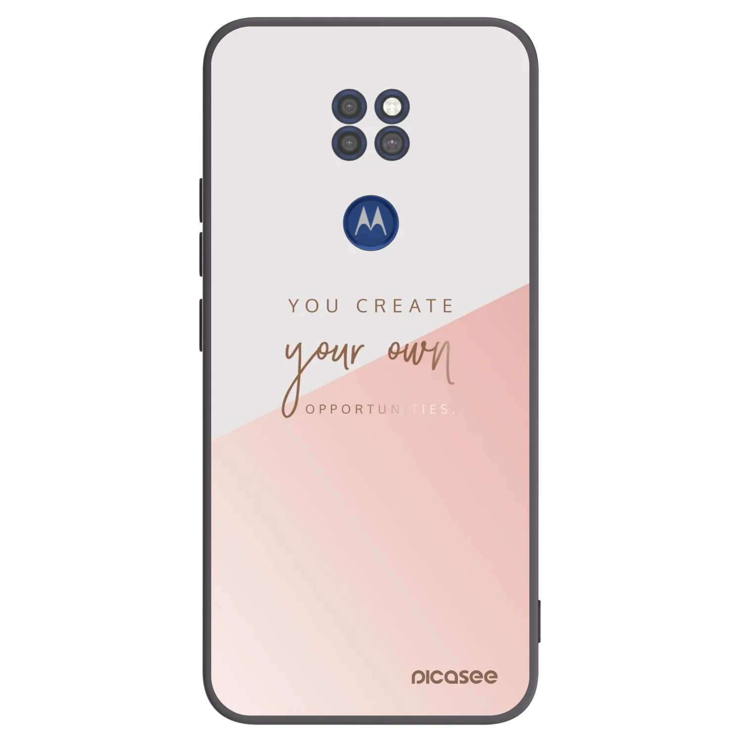 Picasee silikonski črni ovitek za Motorola Moto G9 Play - You create your own opportunities