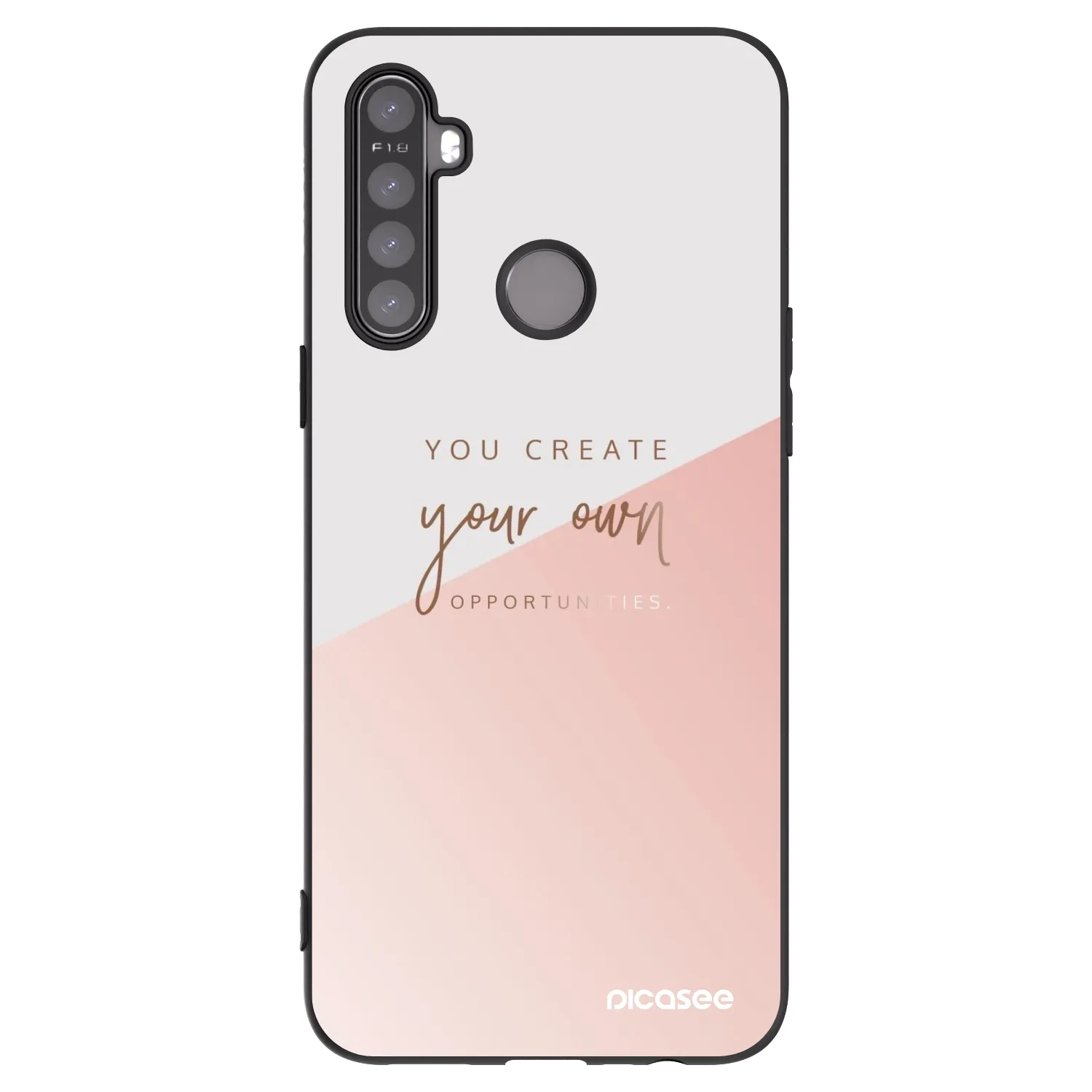 Picasee silikonski črni ovitek za Realme 5 - You create your own opportunities