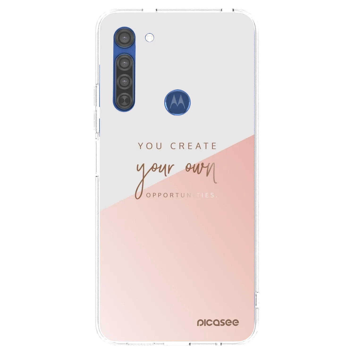 Picasee silikonski prozorni ovitek za Motorola Moto G8 - You create your own opportunities