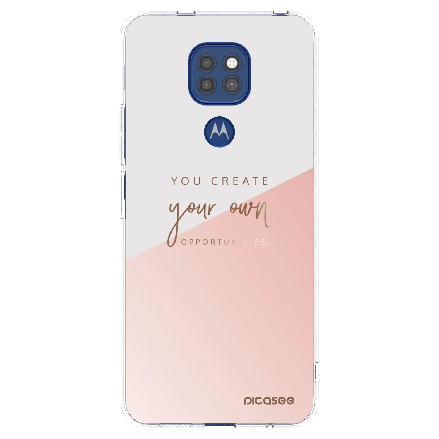 Picasee silikonski prozorni ovitek za Motorola Moto G9 Play - You create your own opportunities