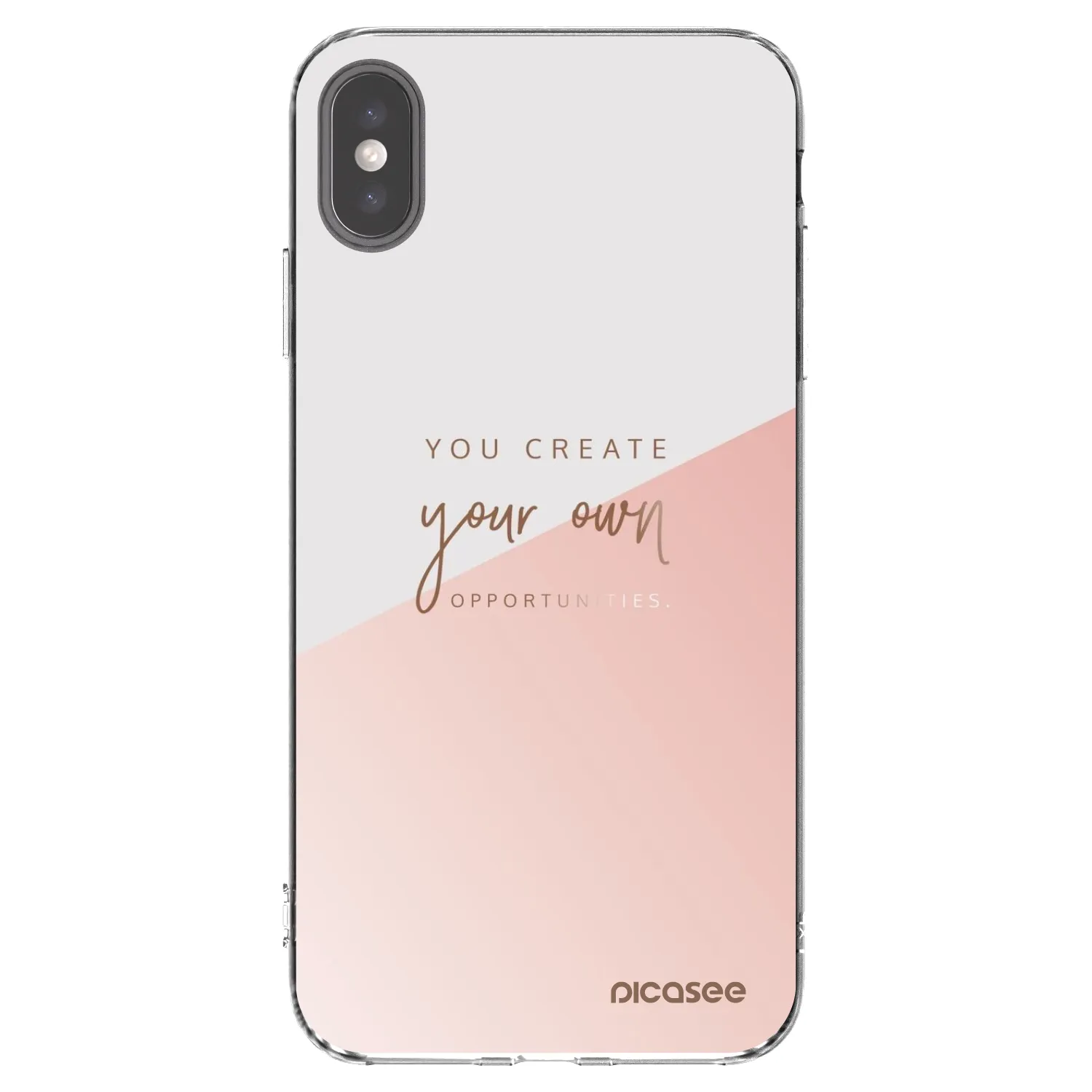 Picasee silikonski prozorni ovitek za Apple iPhone XS Max - You create your own opportunities