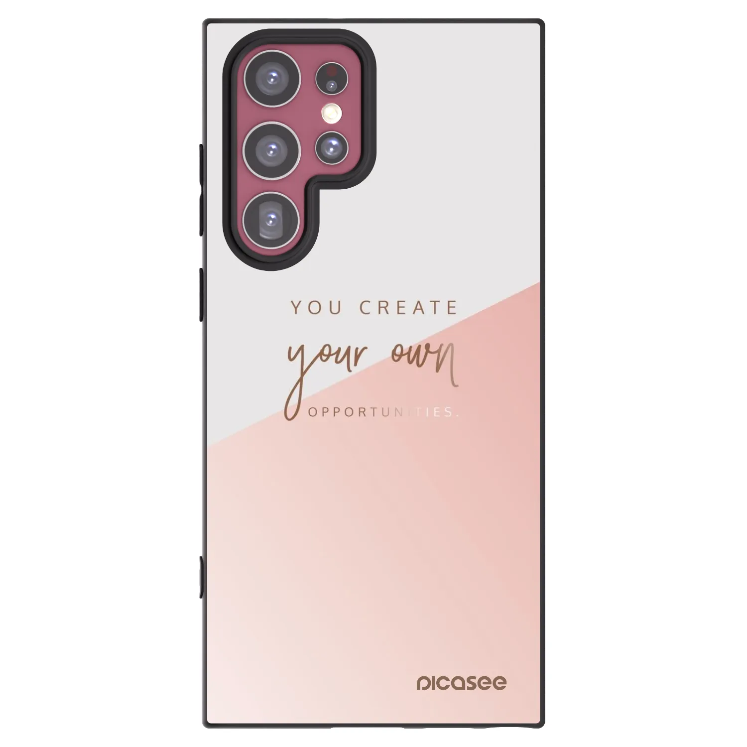 Picasee silikonski črni ovitek za Samsung Galaxy S22 Ultra 5G - You create your own opportunities