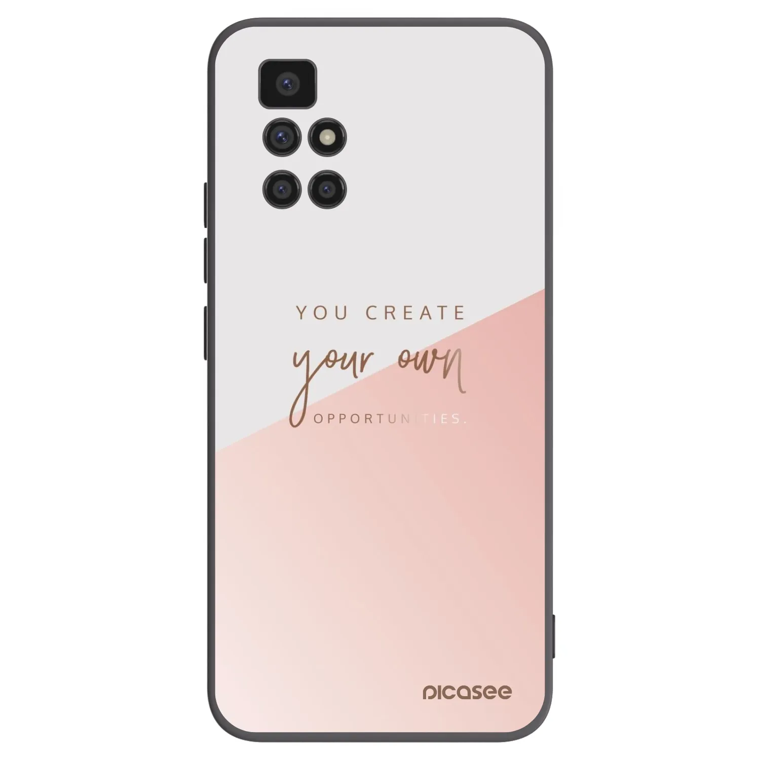 Picasee silikonski črni ovitek za Xiaomi Redmi 10 (2022) - You create your own opportunities