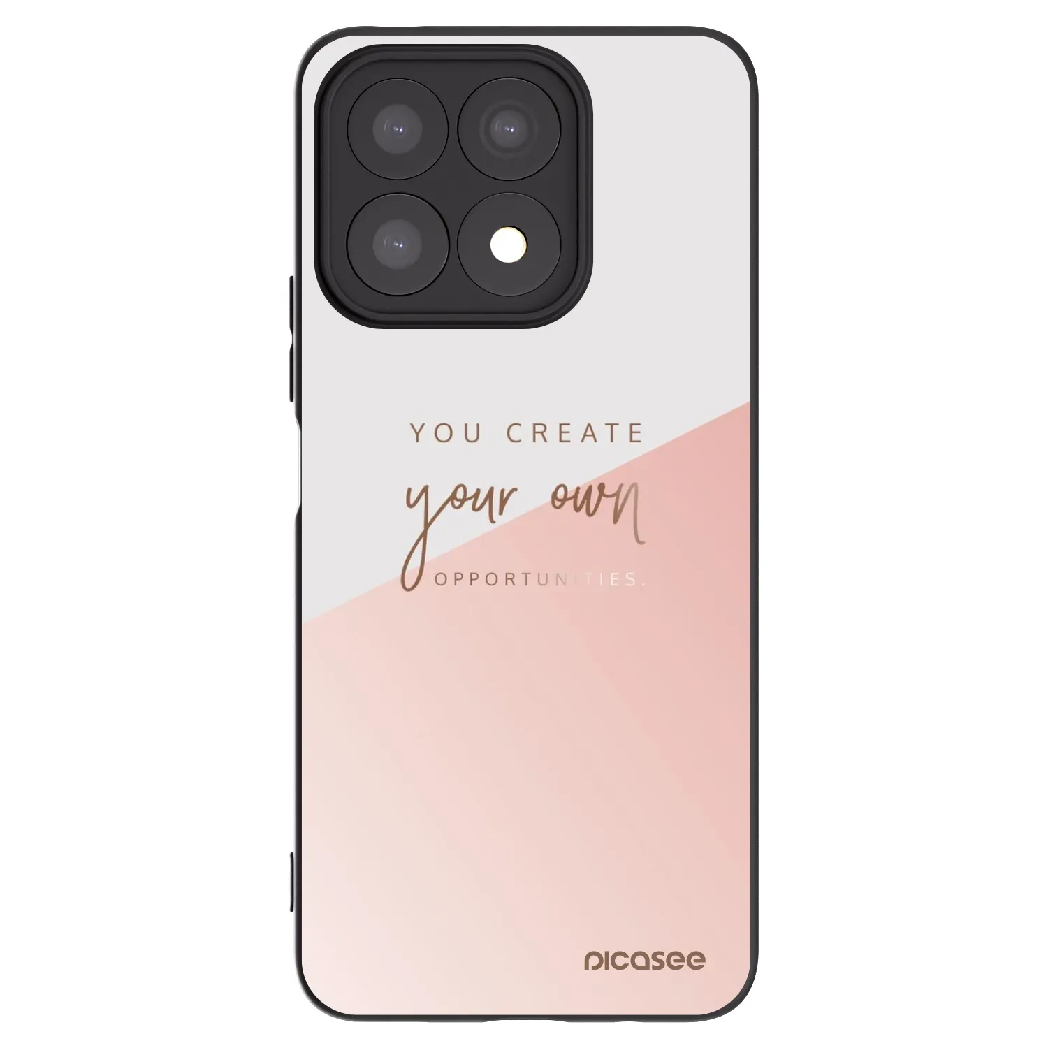 Picasee silikonski črni ovitek za Honor X8a - You create your own opportunities