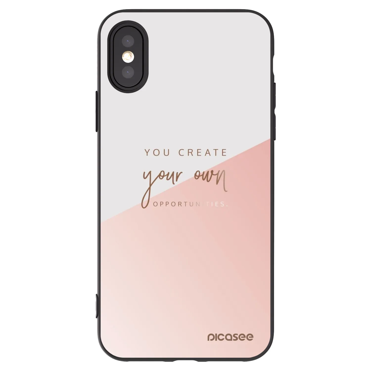Picasee silikonski črni ovitek za Apple iPhone X/XS - You create your own opportunities