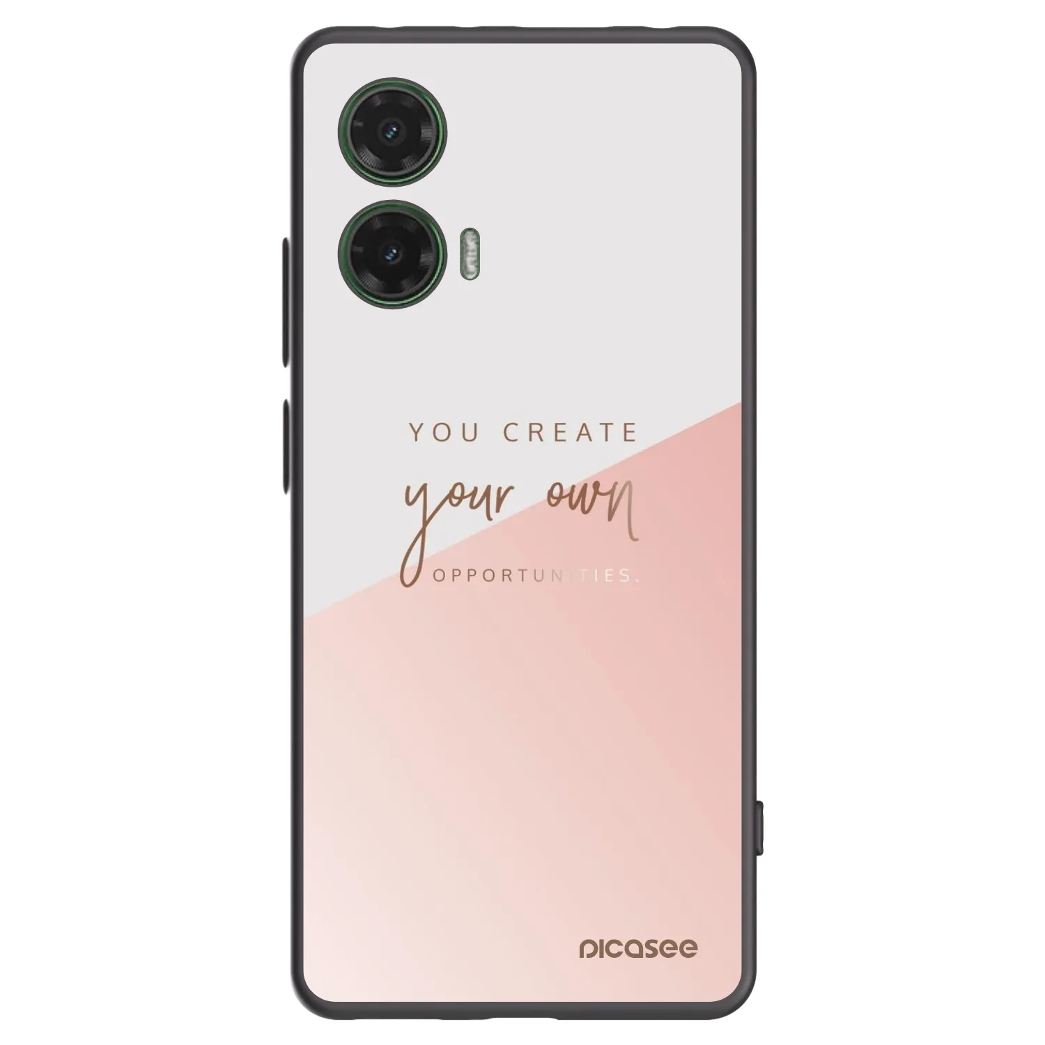 Picasee silikonski črni ovitek za Motorola Moto G35 5G - You create your own opportunities